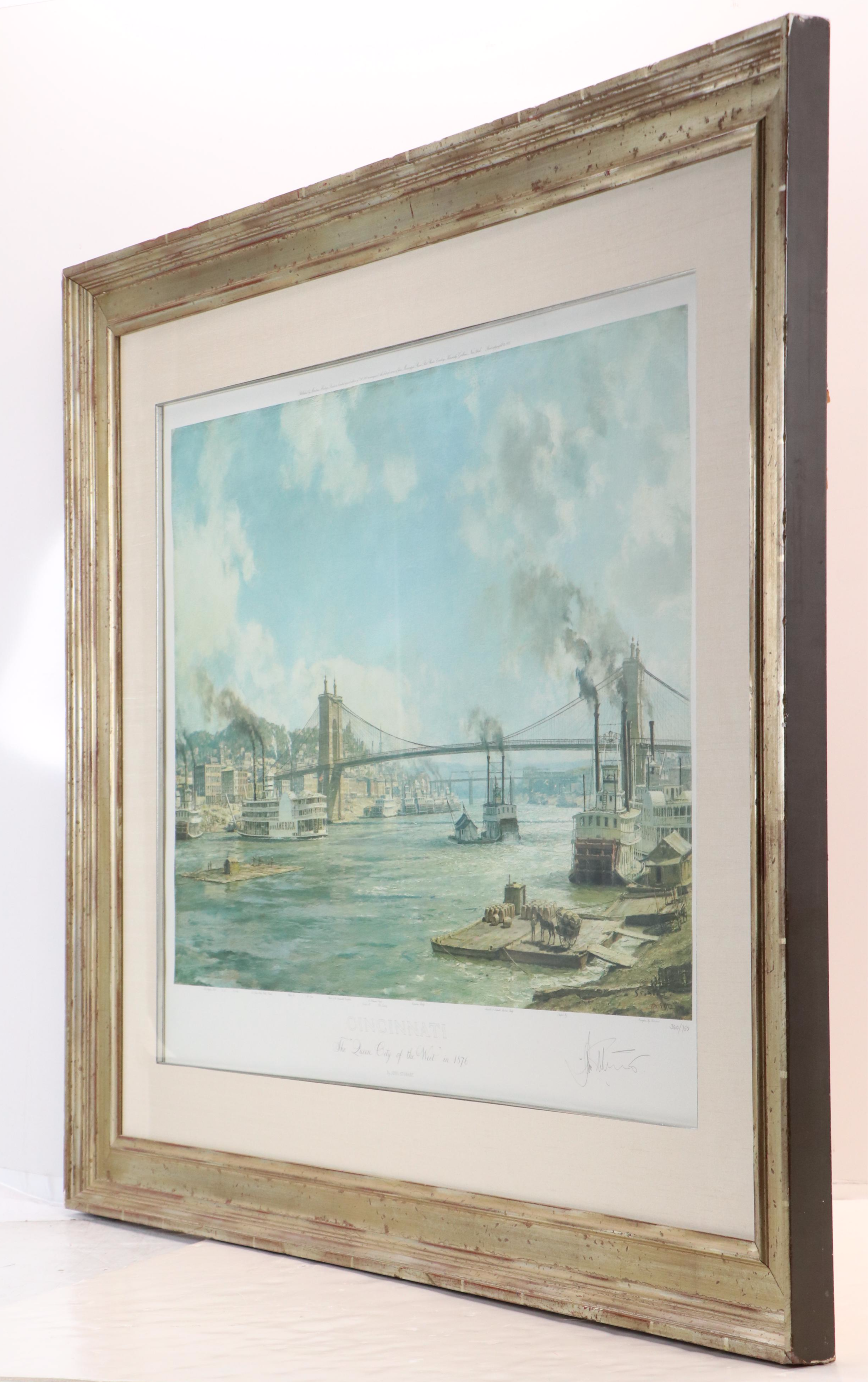 After John Stobart Offset Lithograph "The Queen City of the West in 1876"