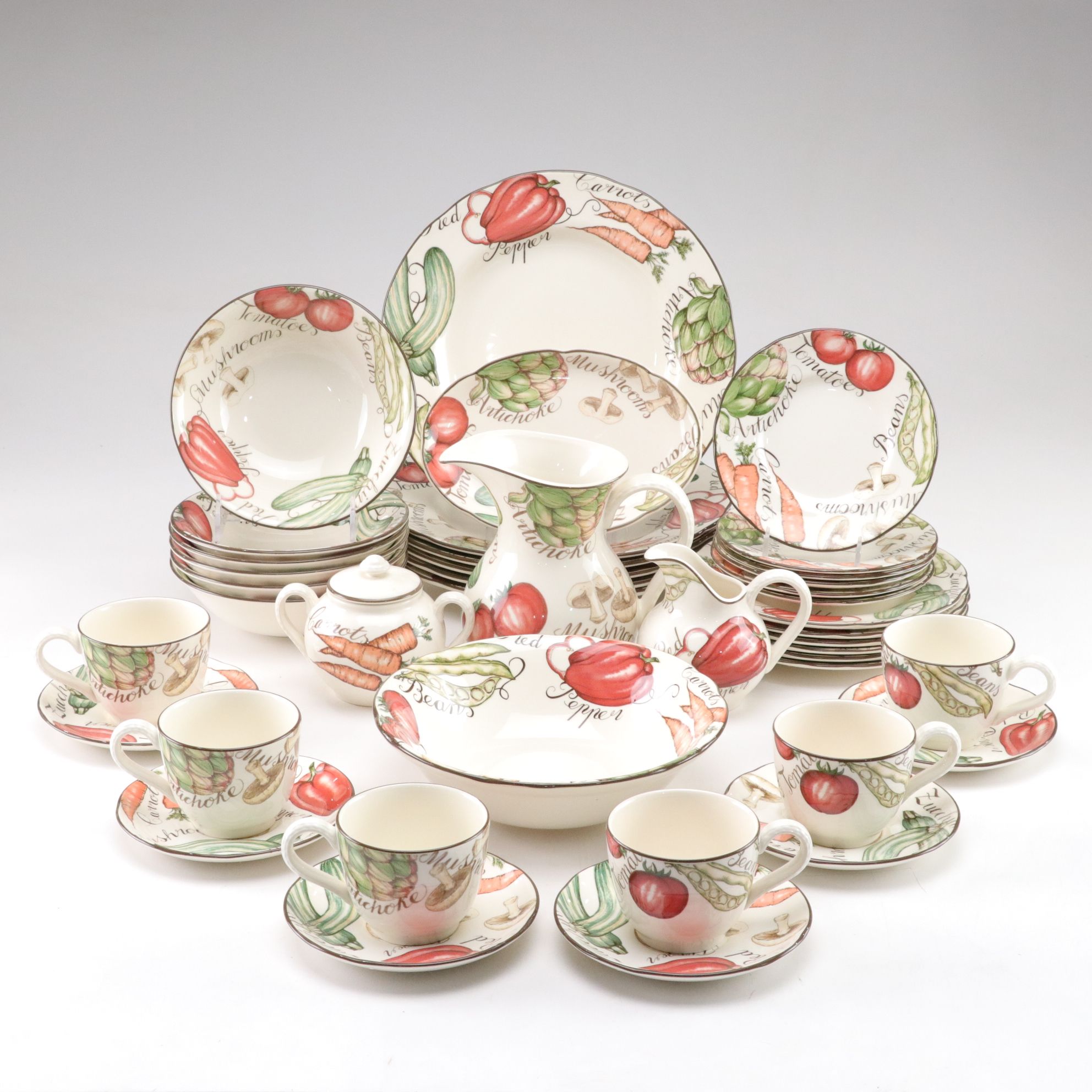 Franciscan "Vegetable Medley" Five Piece Setting for Six Diners