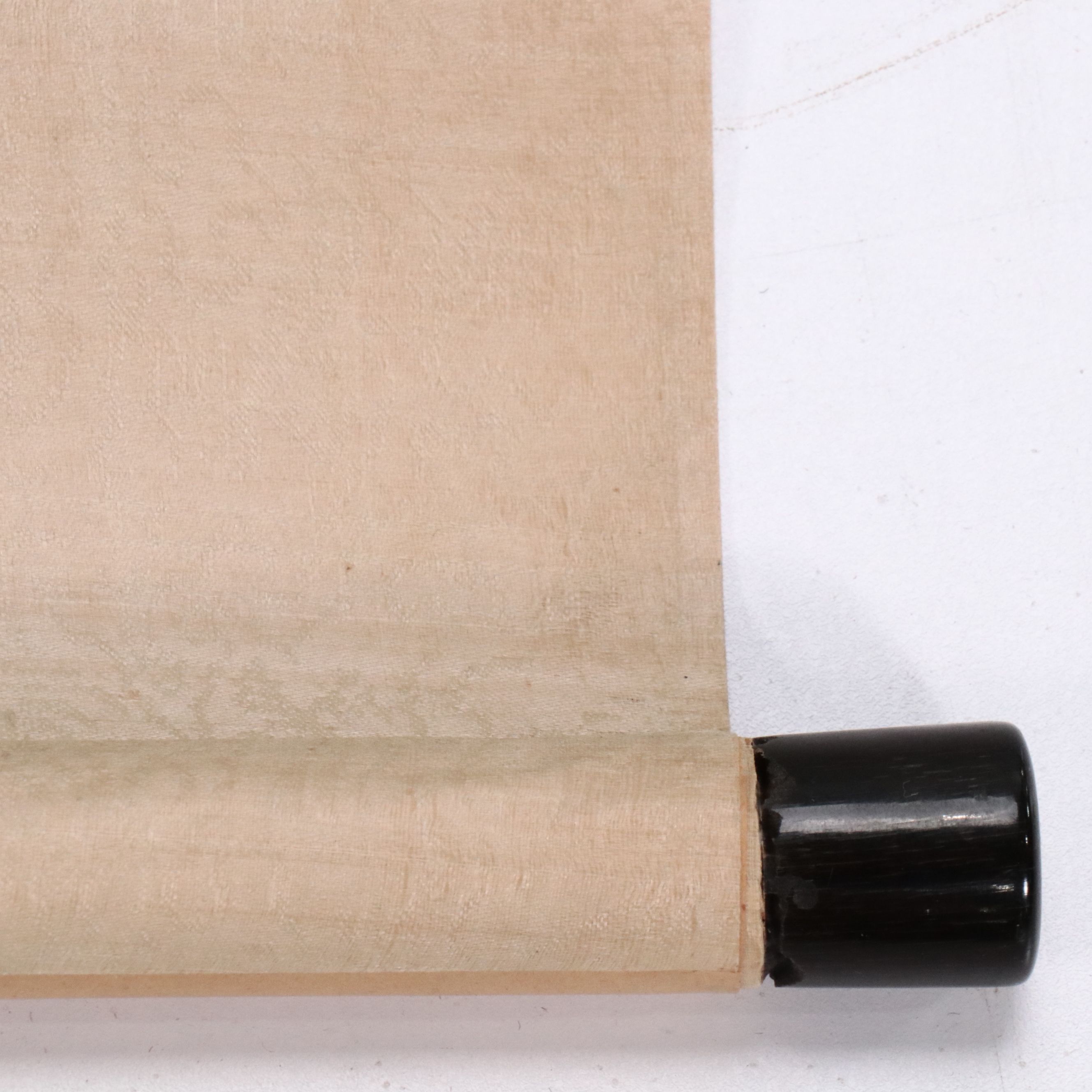 Japanese Watercolor Scroll of Plum Flowers and Birds, Late 19th Century