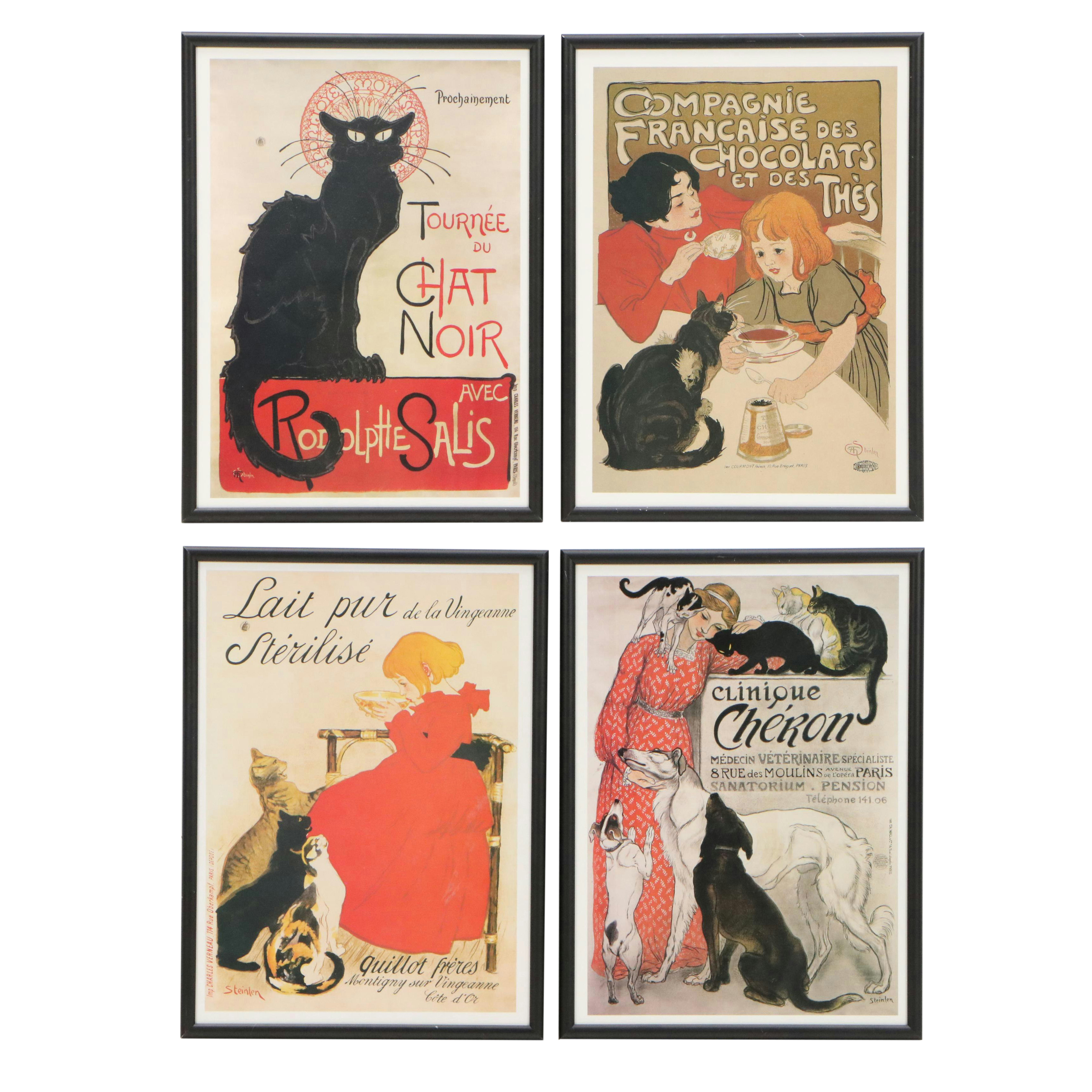 After Théophile Steinlen Offset Lithograph Vintage Ads, Mid to Late 20th Century
