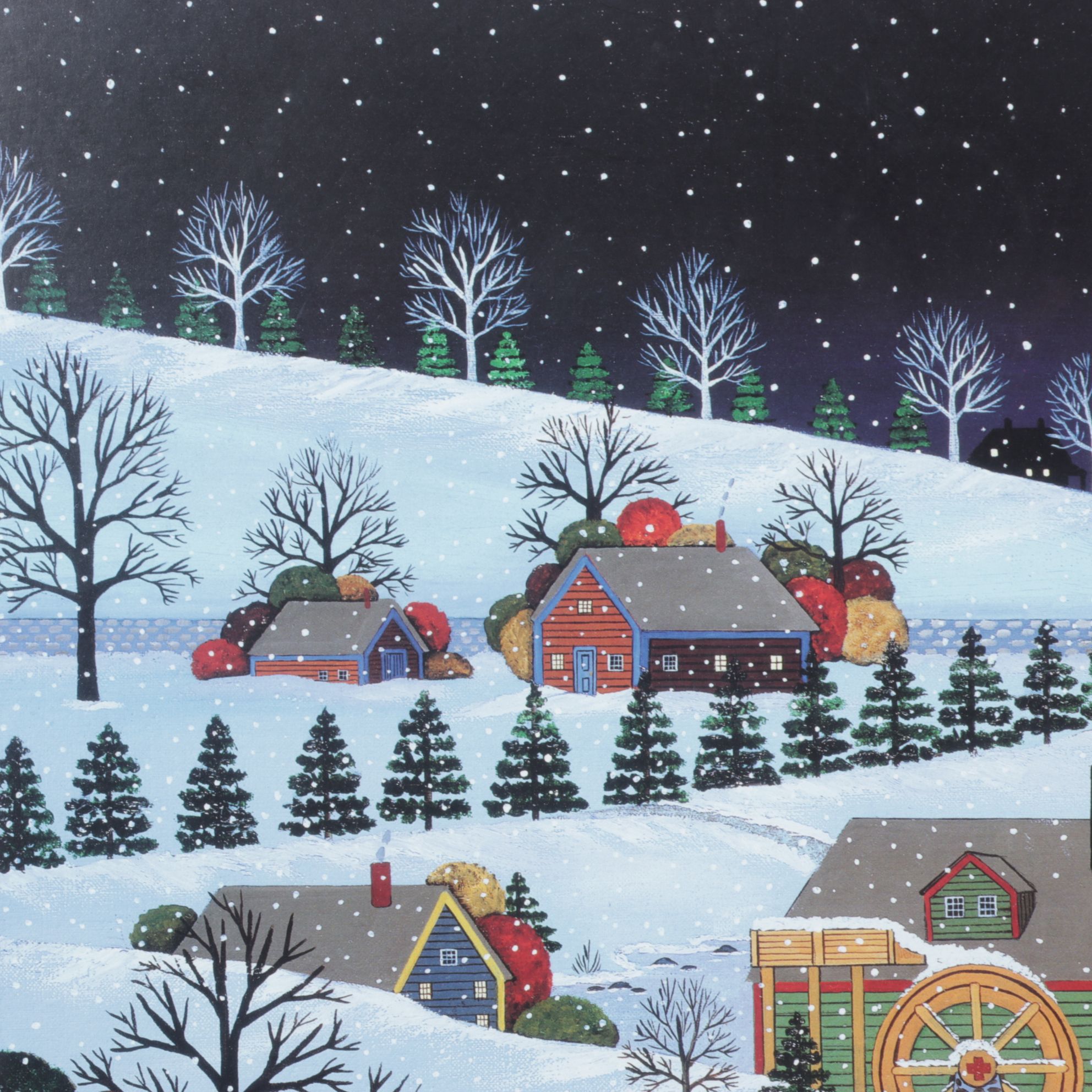 Wooster Scott Offset Lithograph "Snowfall in Goose Creek", 1995