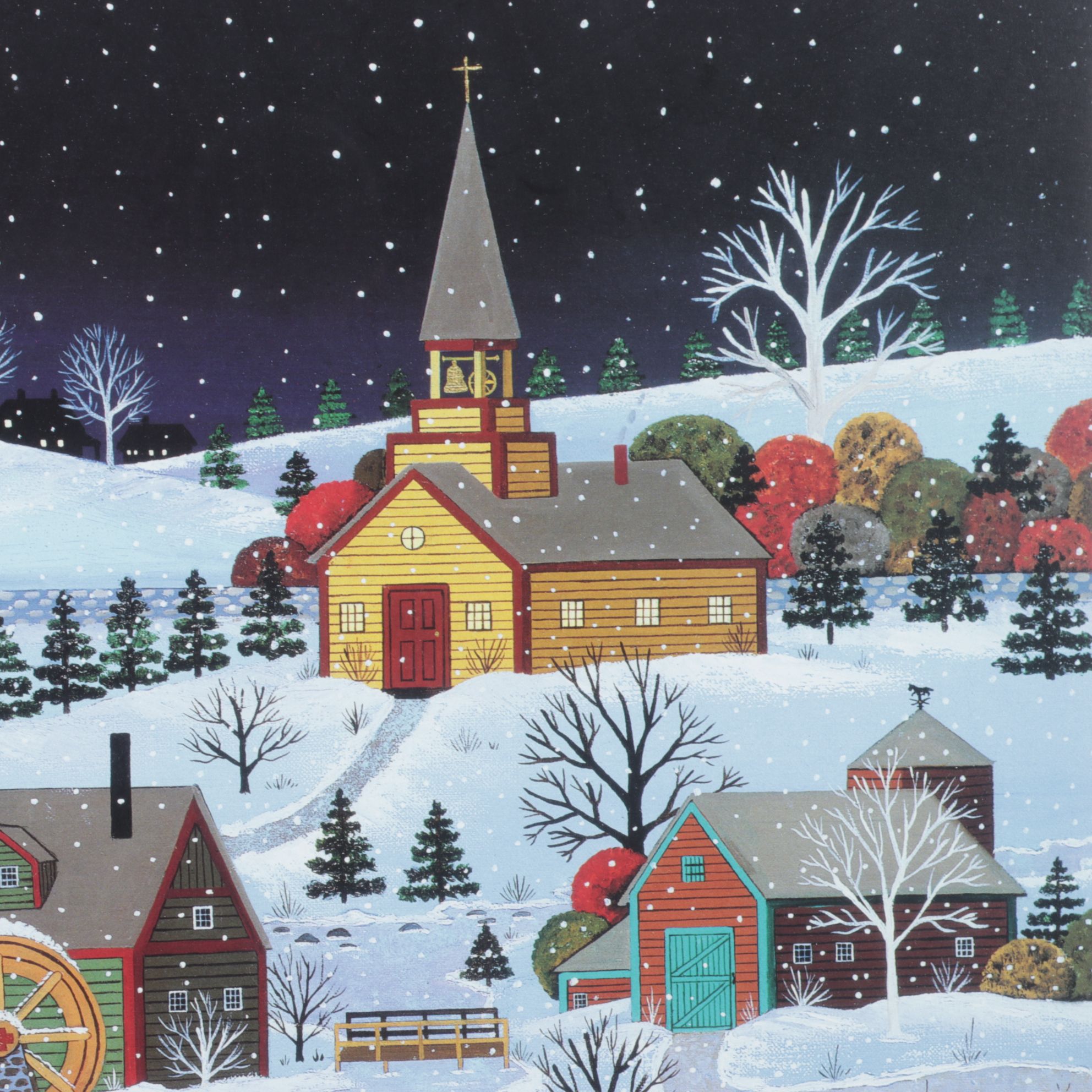 Wooster Scott Offset Lithograph "Snowfall in Goose Creek", 1995