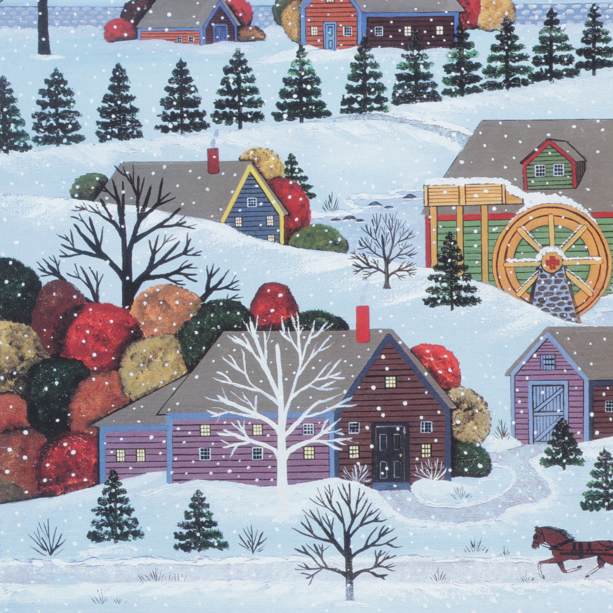 Wooster Scott Offset Lithograph "Snowfall in Goose Creek", 1995