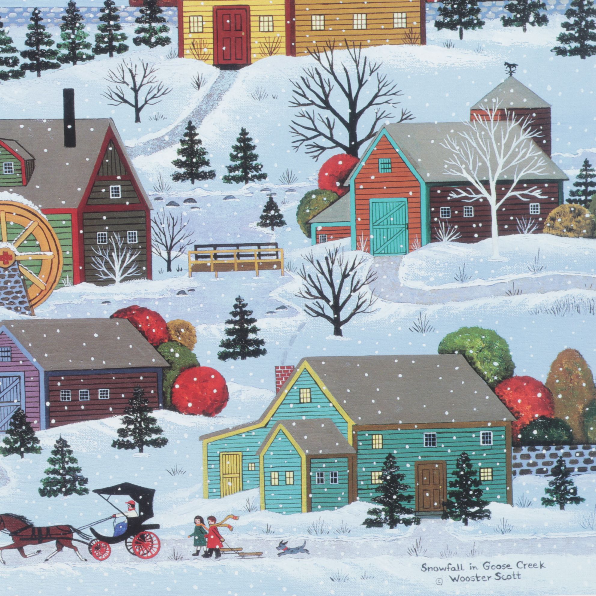 Wooster Scott Offset Lithograph "Snowfall in Goose Creek", 1995