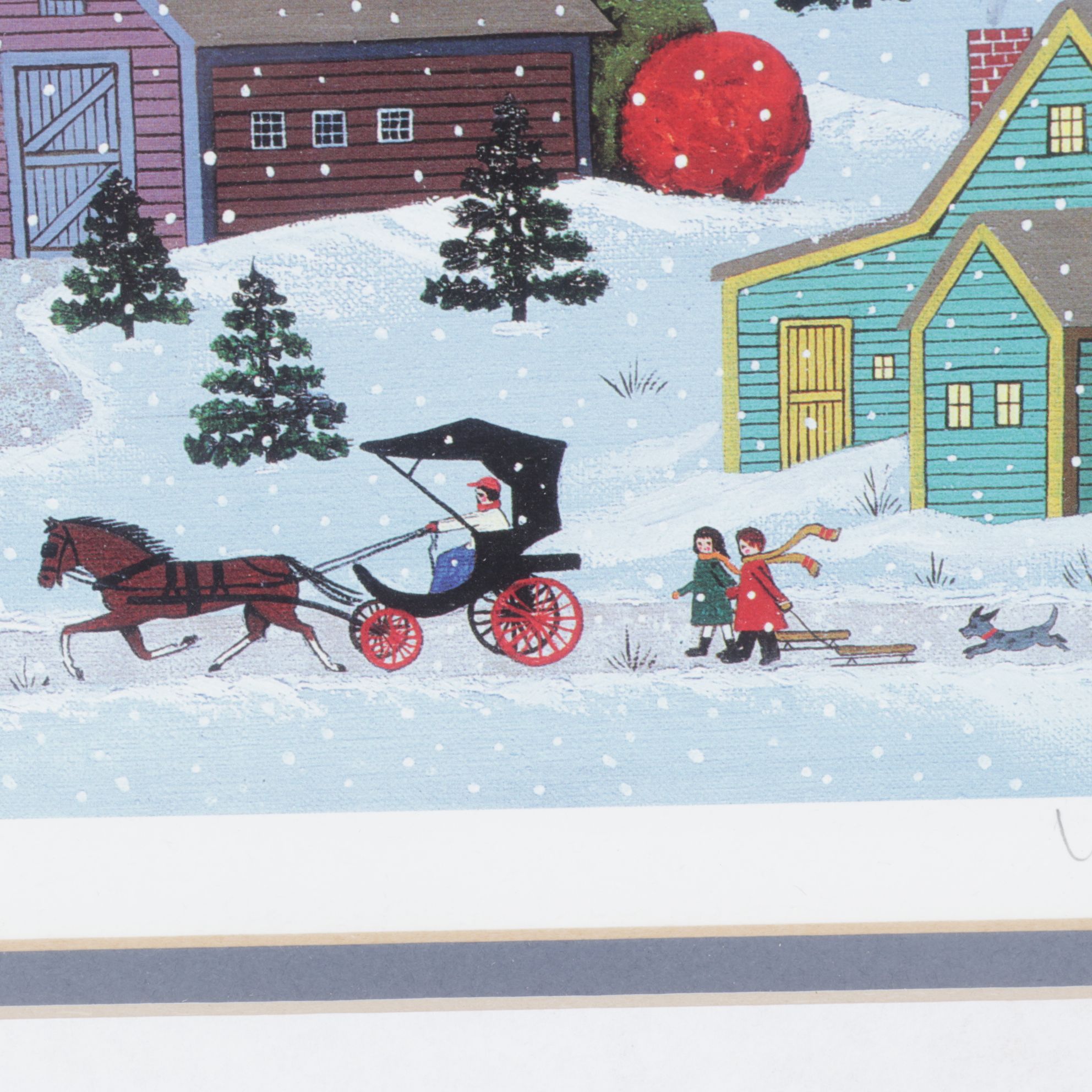 Wooster Scott Offset Lithograph "Snowfall in Goose Creek", 1995