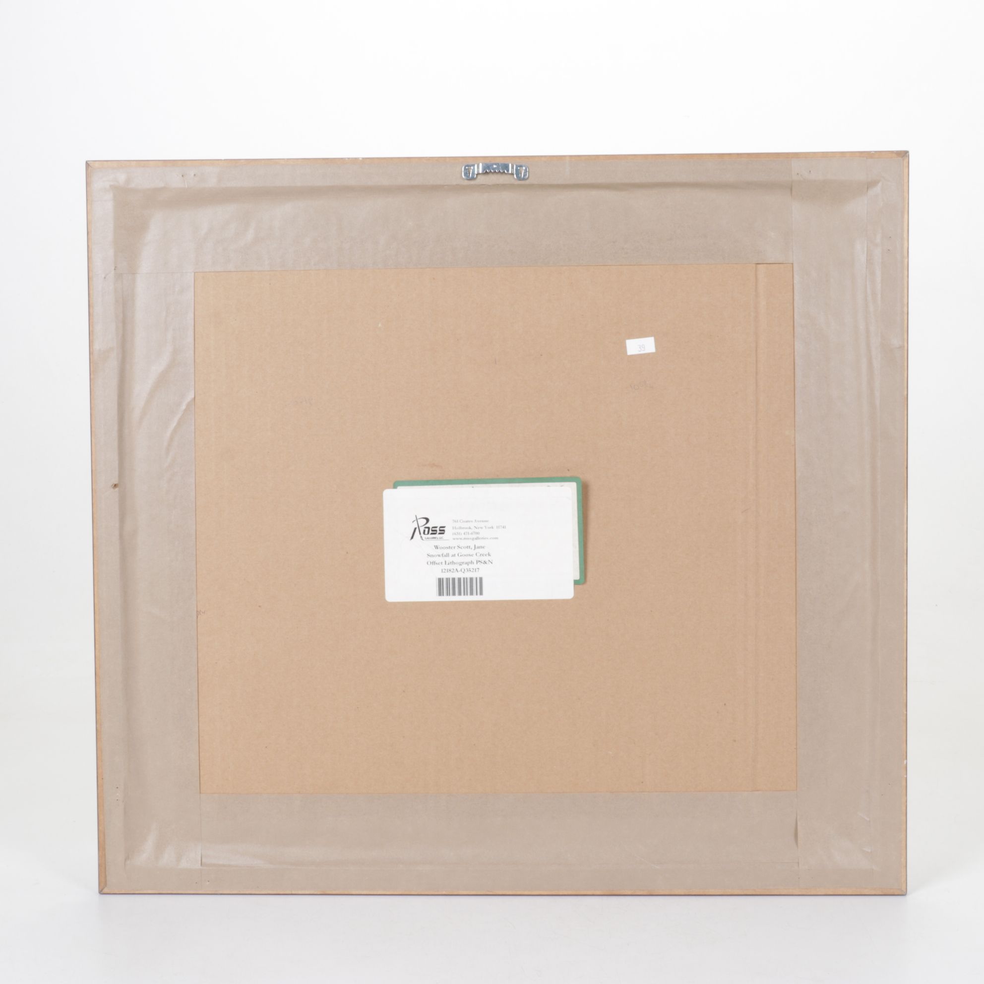 Wooster Scott Offset Lithograph "Snowfall in Goose Creek", 1995