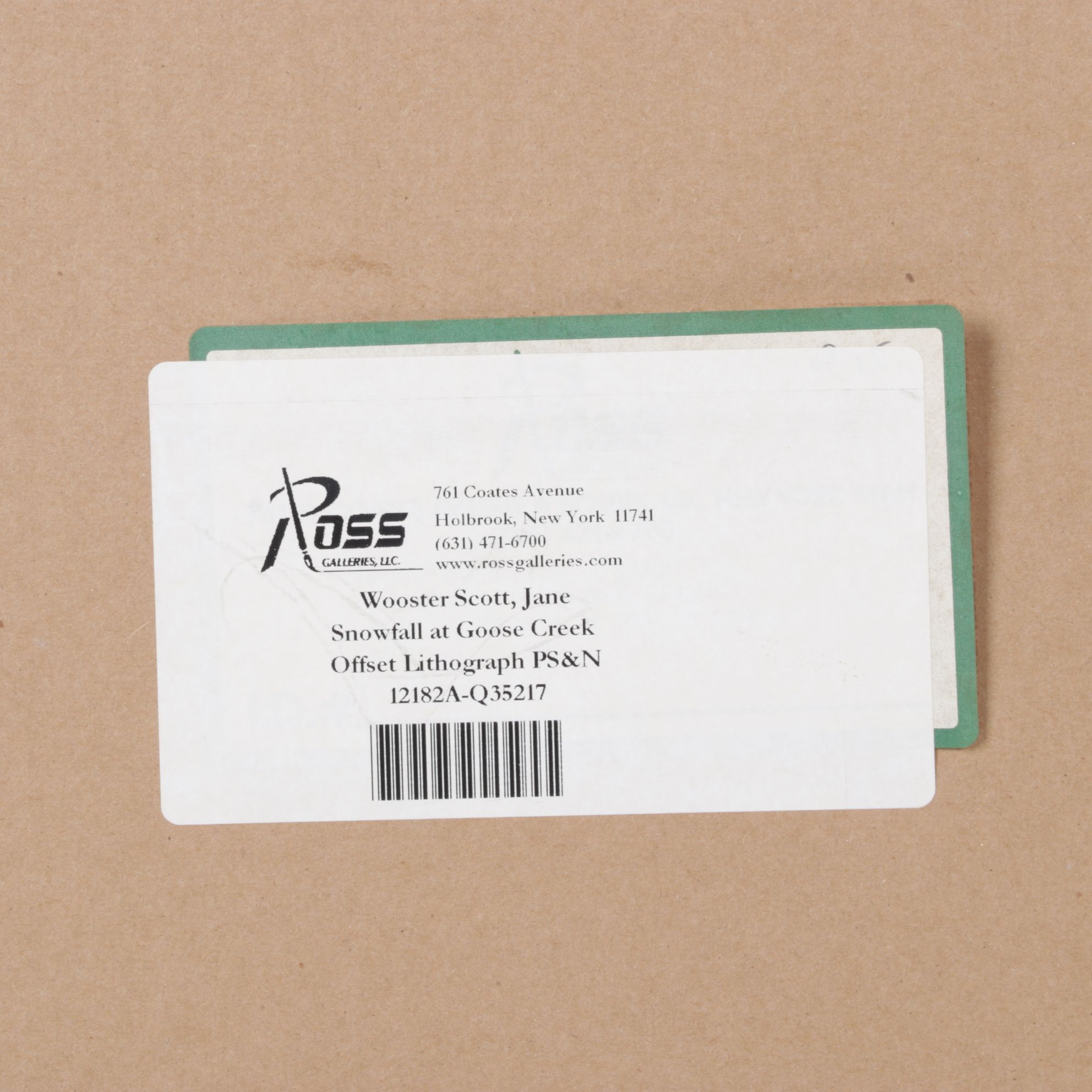 Wooster Scott Offset Lithograph "Snowfall in Goose Creek", 1995