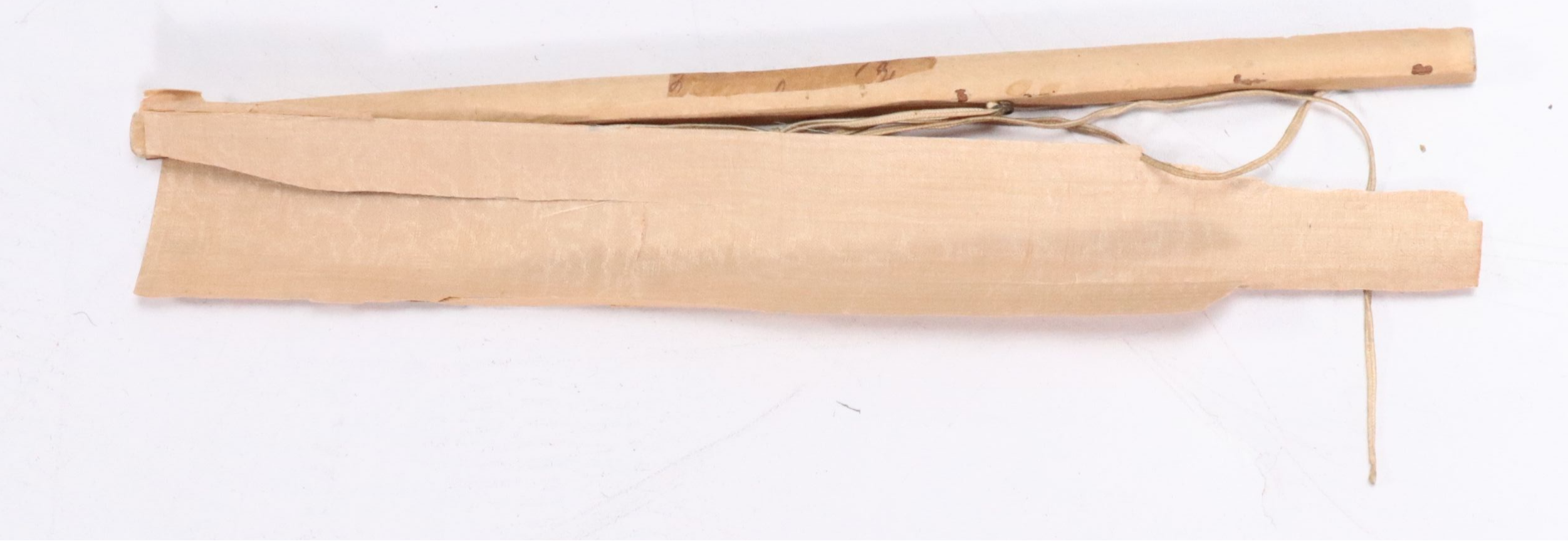 Japanese School Scroll with Watercolor Painting of Blossoms and Moon