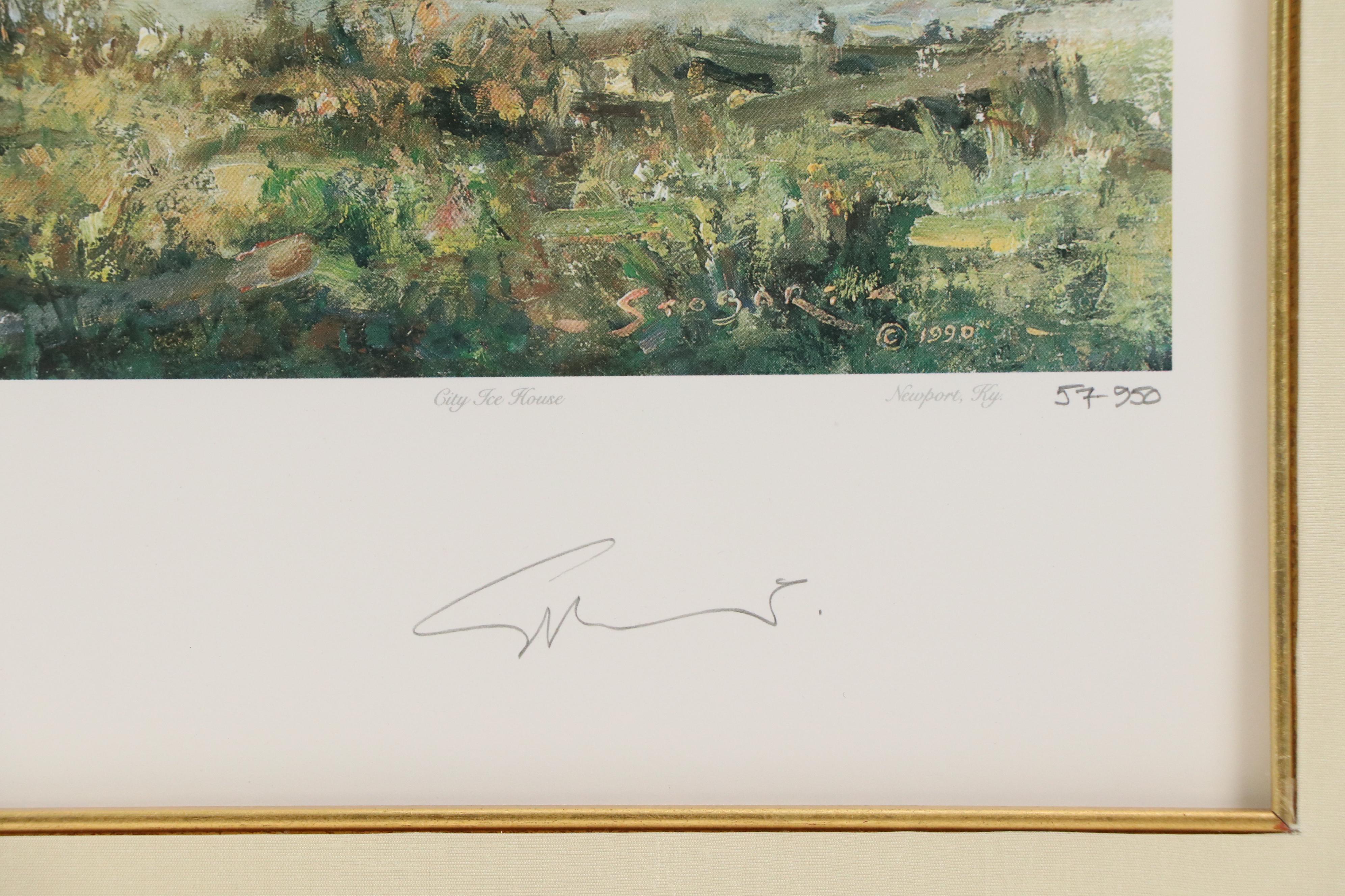 After John Stobart Offset Lithograph "Panorama of the Queen City from Covington"