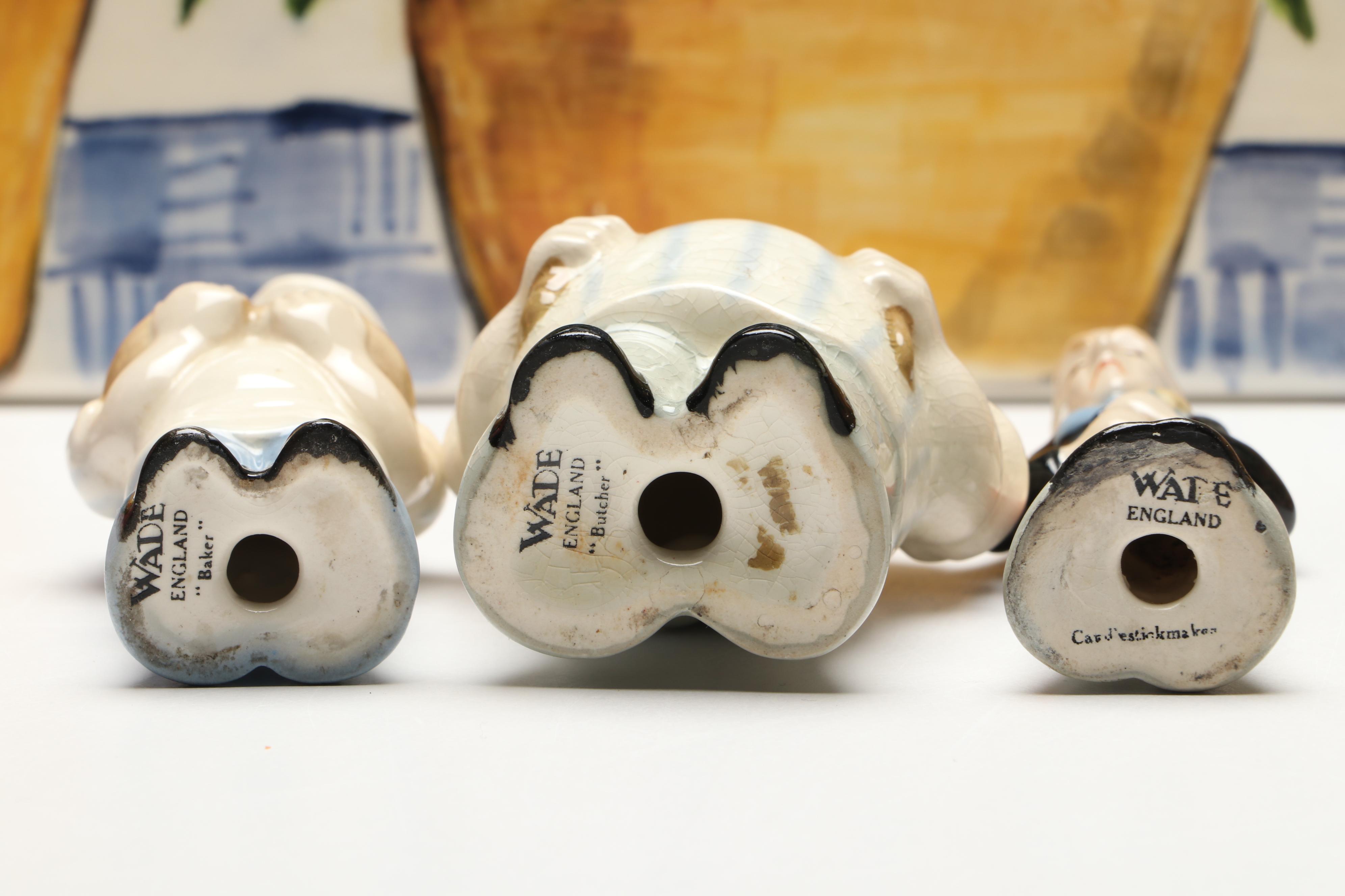 Wade Copper Luster Pitcher and Figurines with Other Ceramic Home Décor