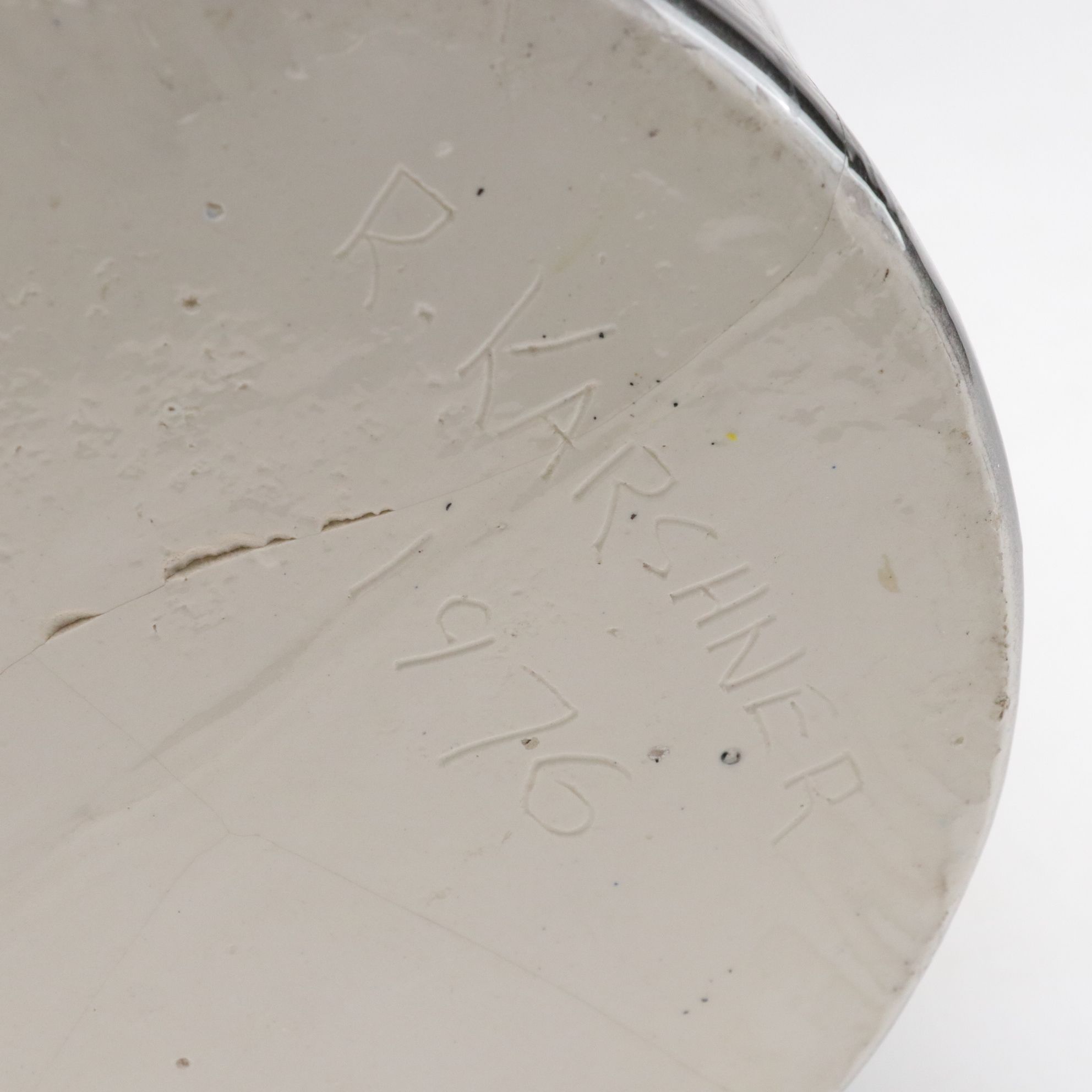 Hand-Painted Rolland Karshner Gilt Flower Pitcher, 1976