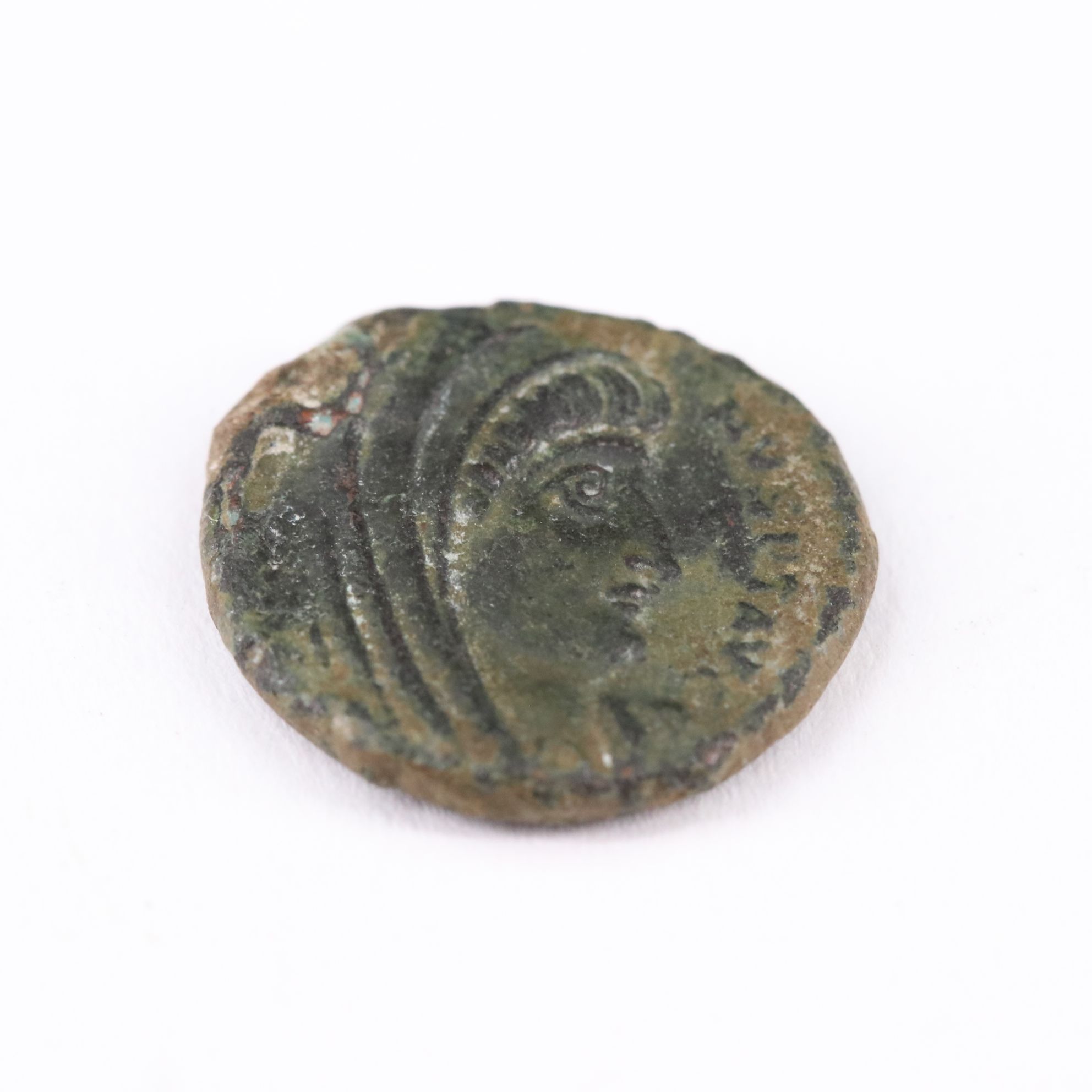 Ancient Roman Imperial Æ Commemorative Follis Coin of Constantine I, c. 348 A.D.