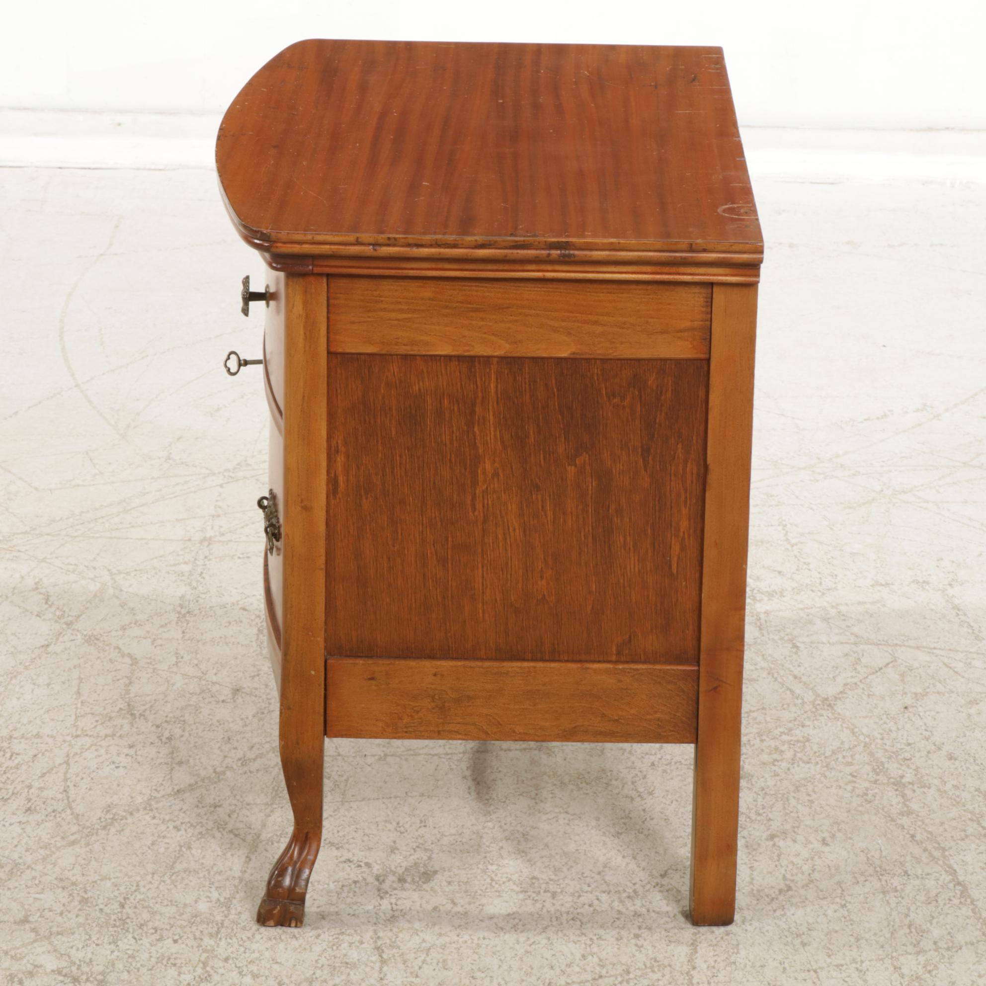 Mahogany Claw Foot Commode, Early 20th Century