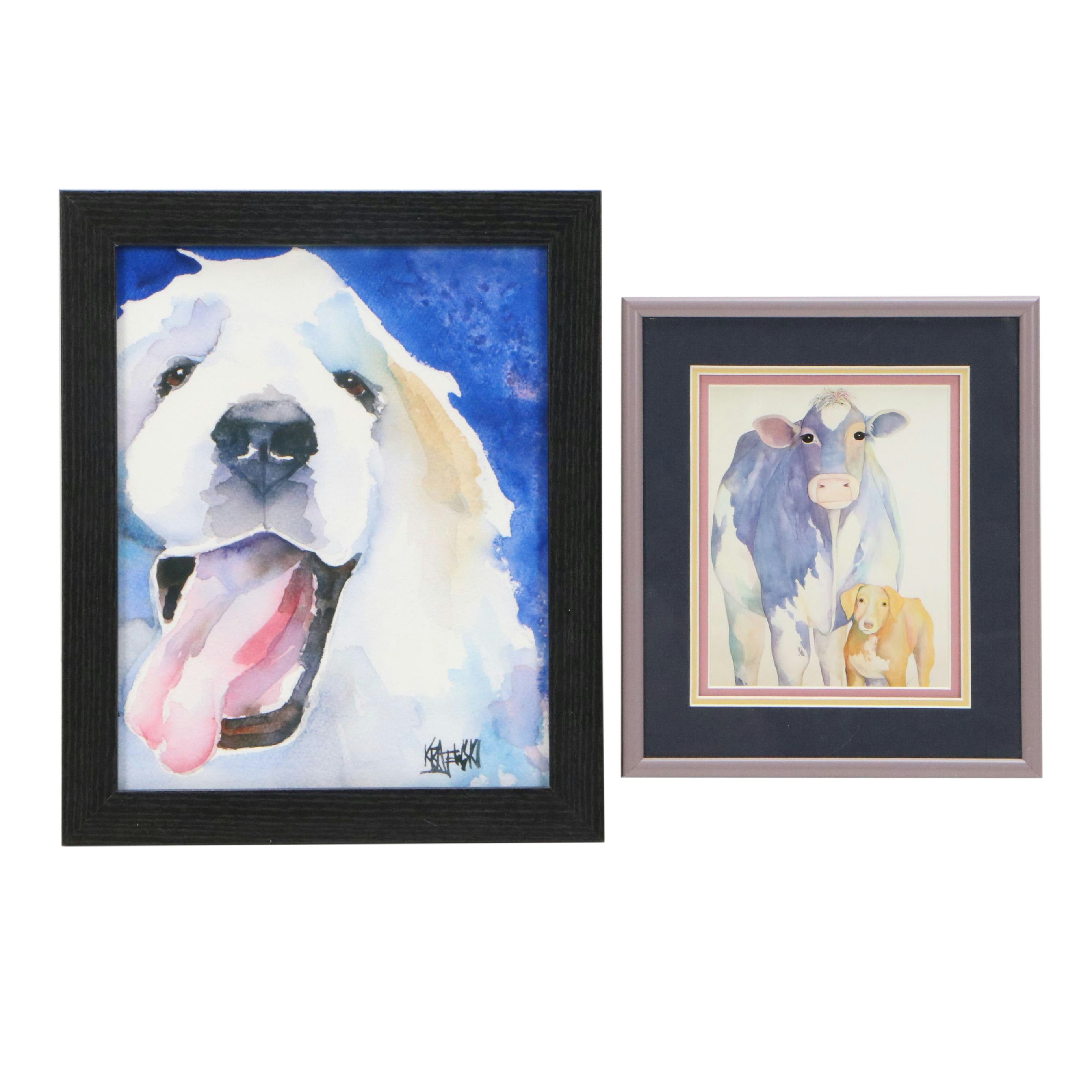 Various Animal Art Prints and Painting, Late 20th Century