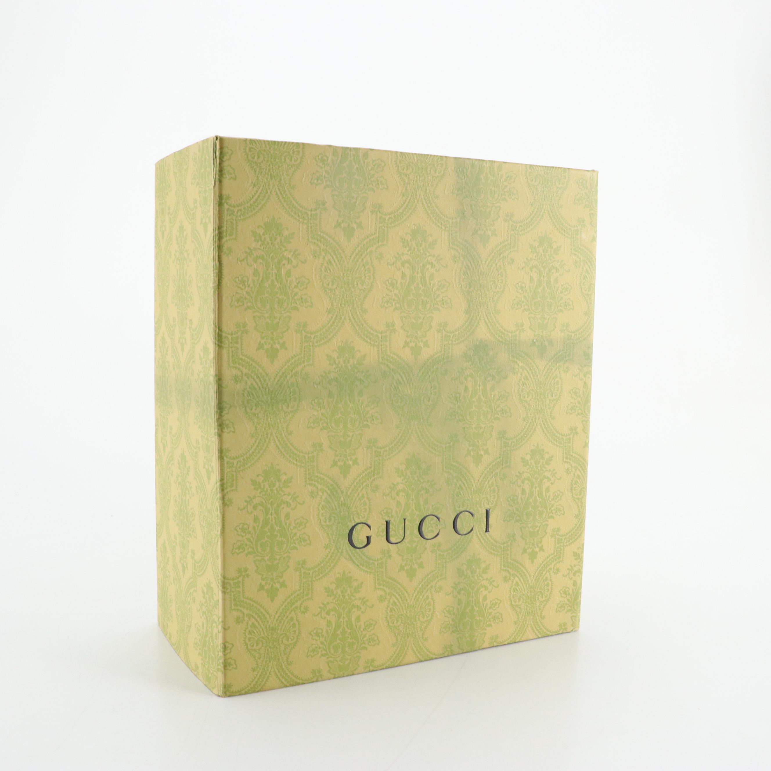 Gucci Dark Grey GG Coated Canvas Belt in Box