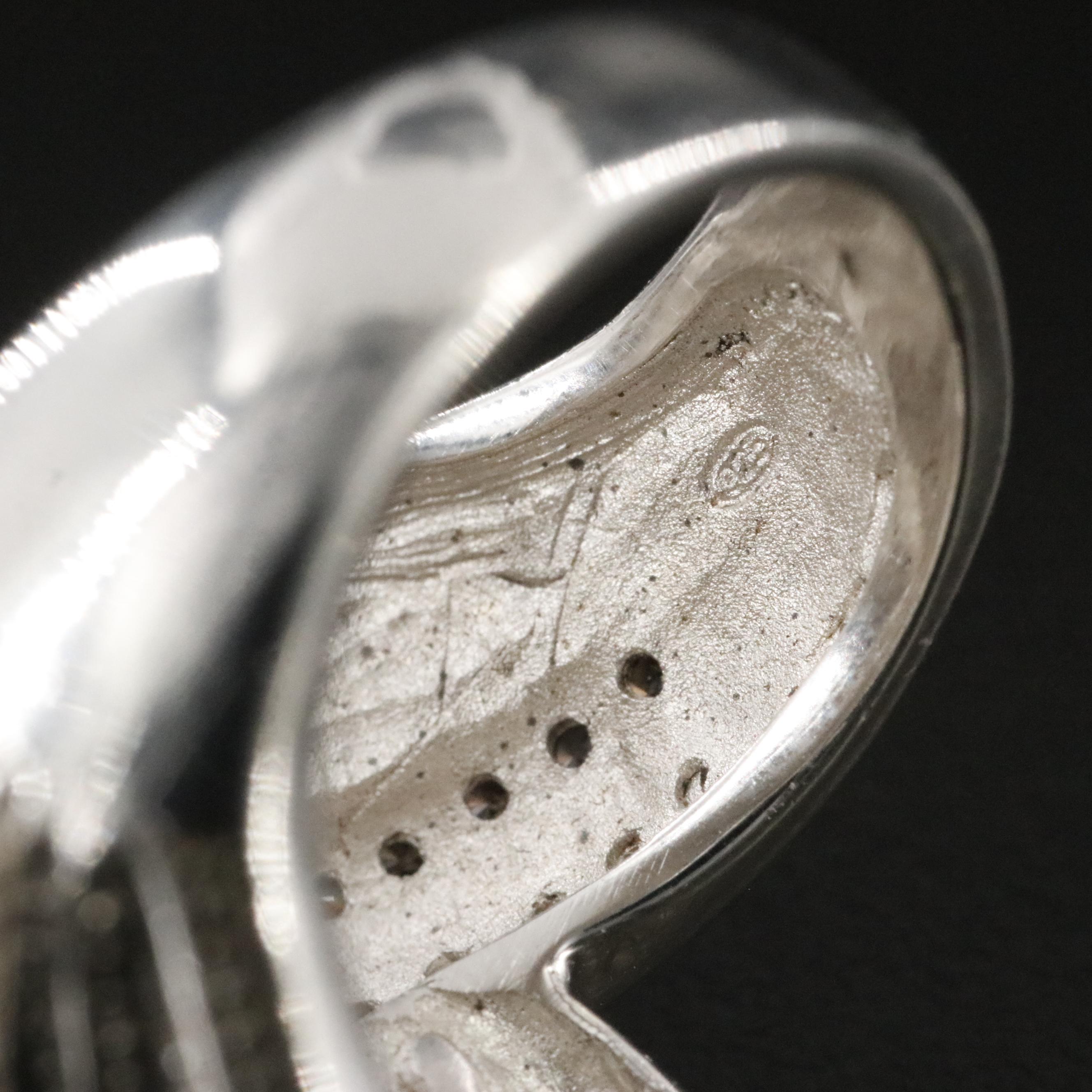 Sterling CZ  Wave Ring