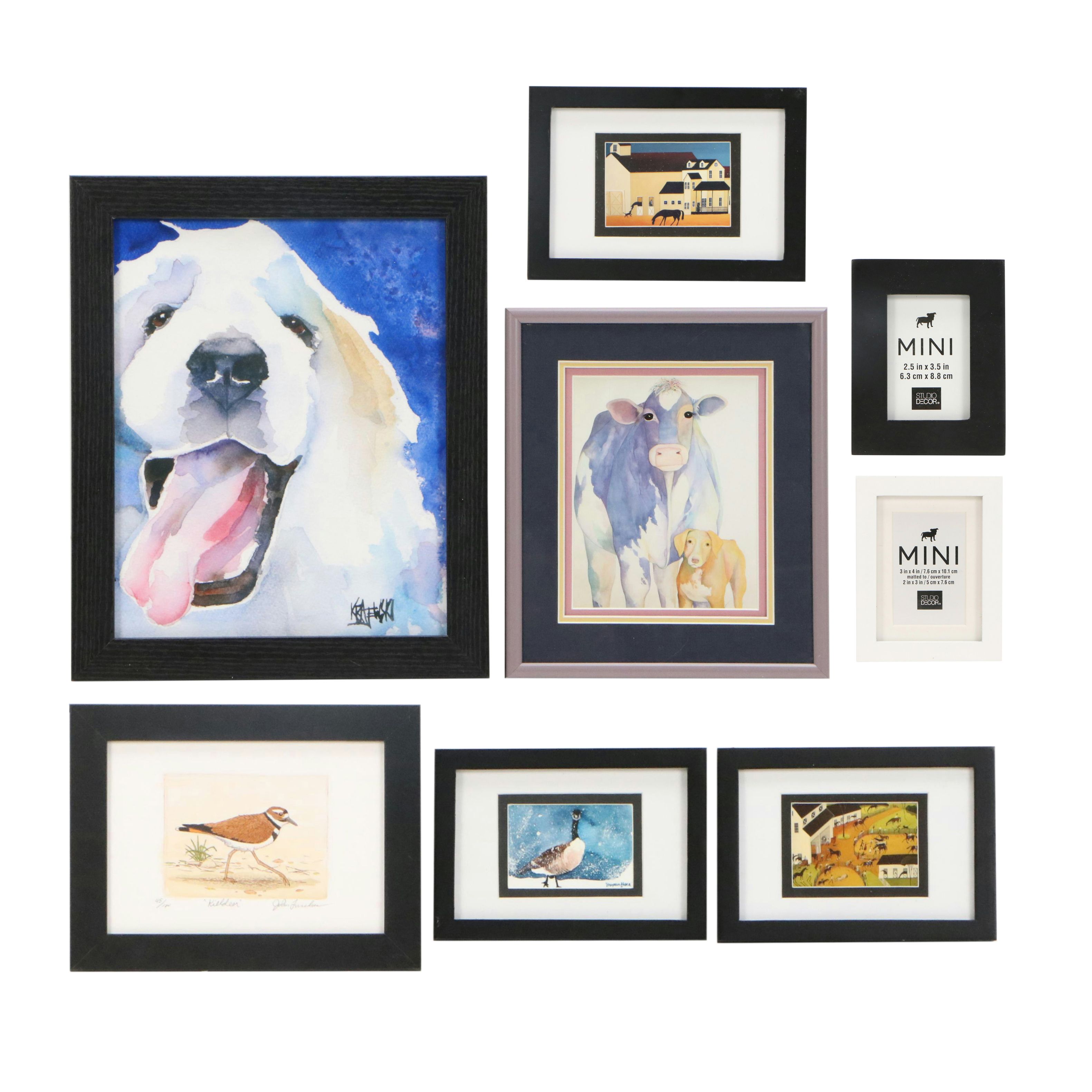 Various Animal Art Prints and Painting, Late 20th Century