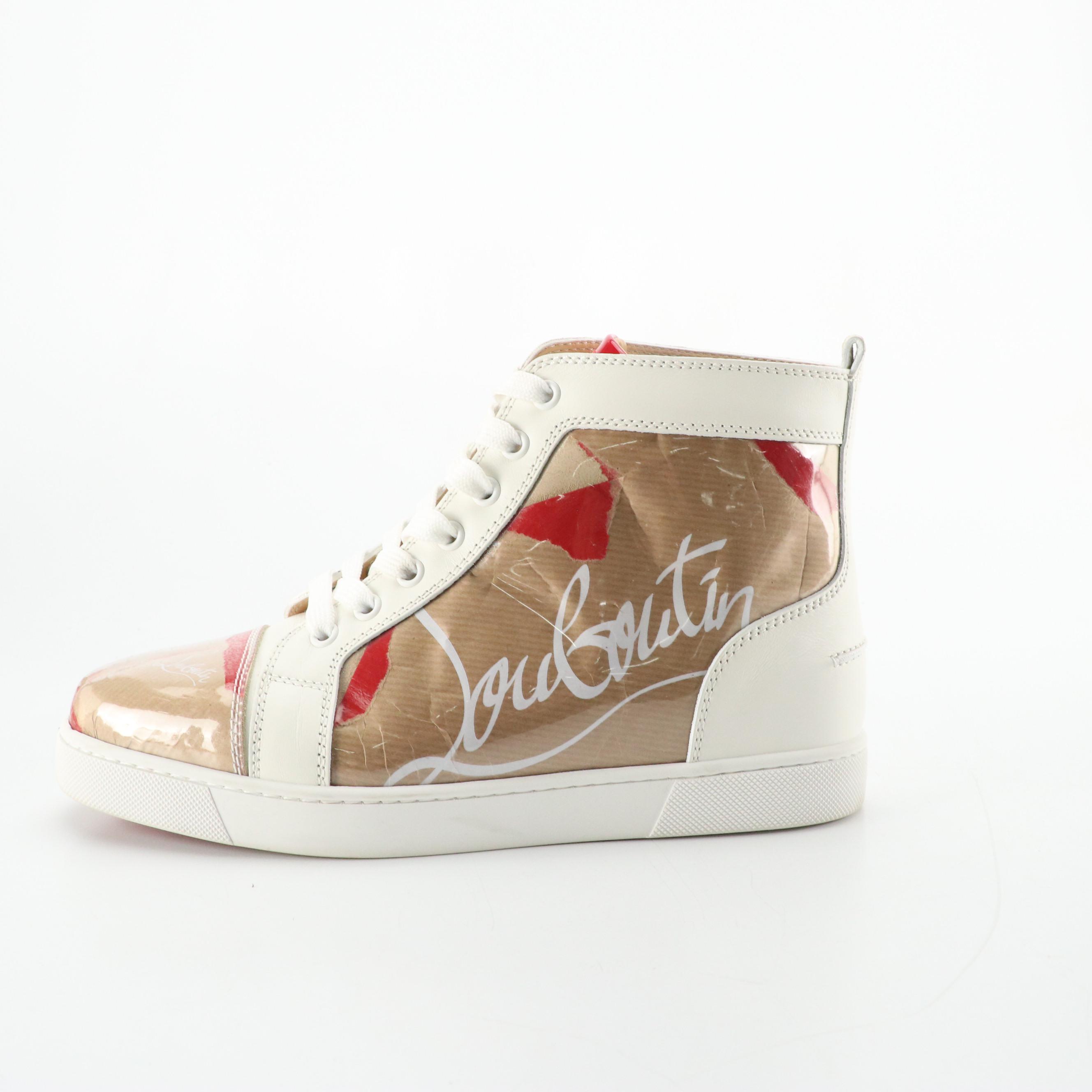 Christian Louboutin Flat Loubi Kraft/PVC/Patent Leather Limited Edition Sneakers