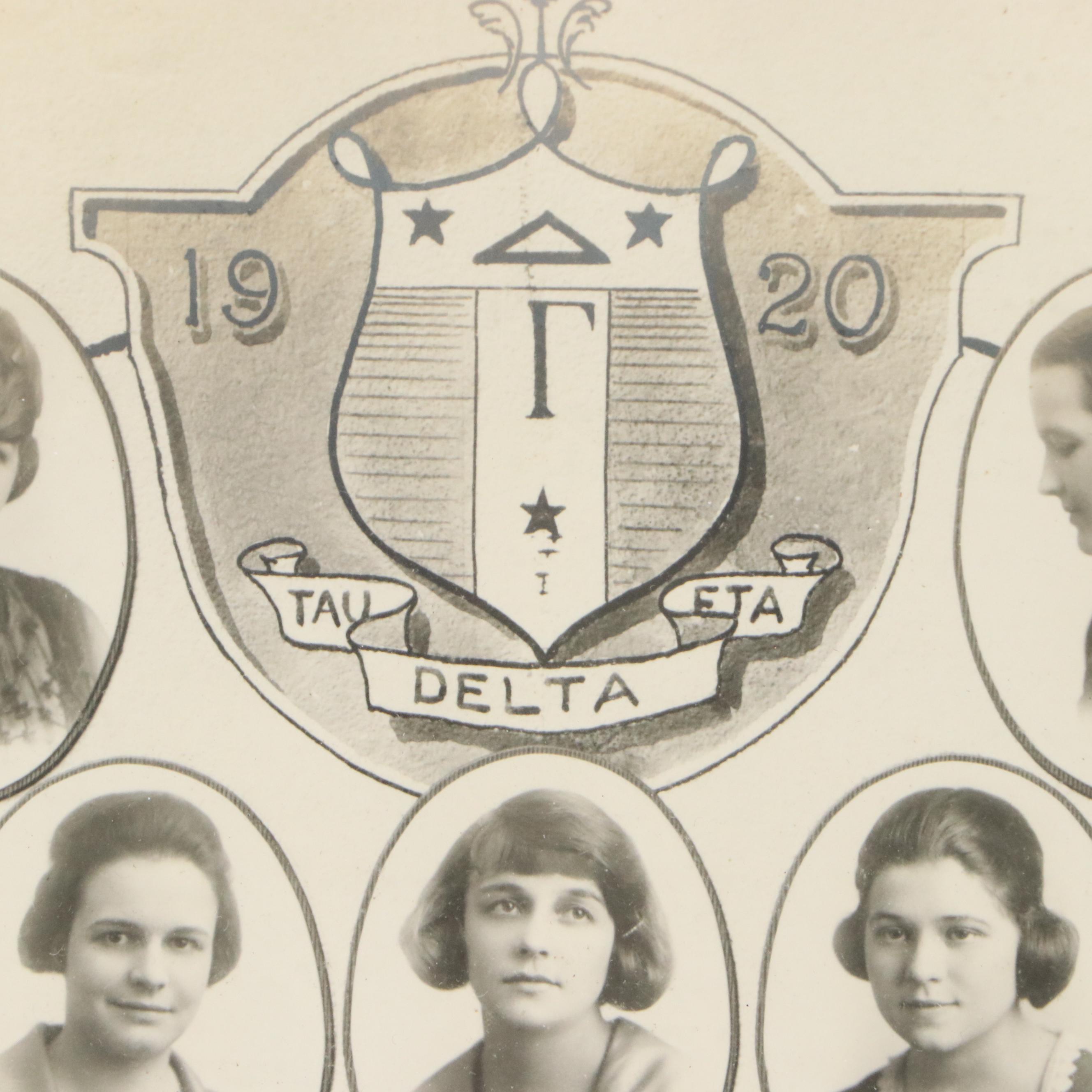 Digital Print After 1920 Portrait Roster for Tau Delta Eta Sorority