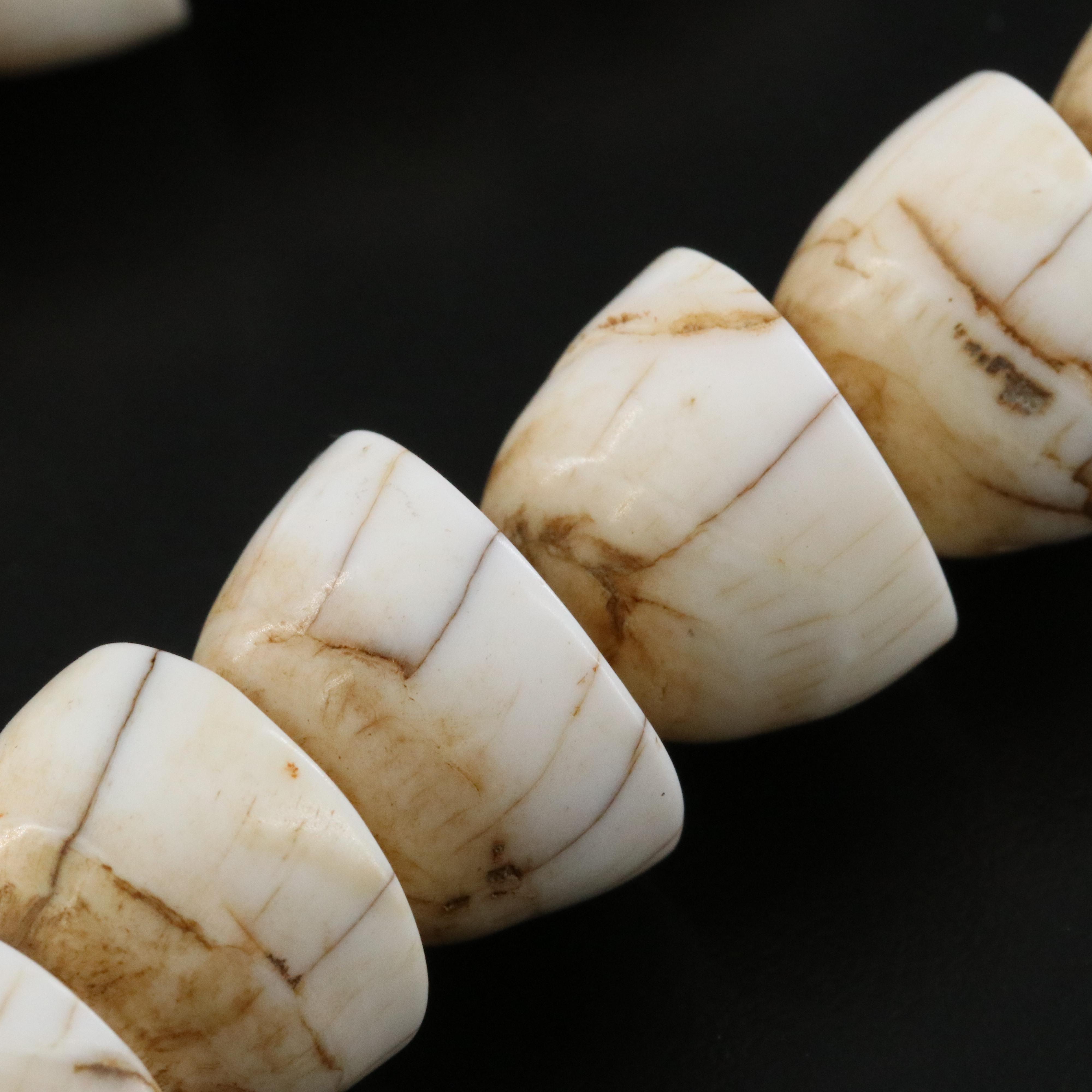 Naga Chank Shell and Boar Tusk Necklace