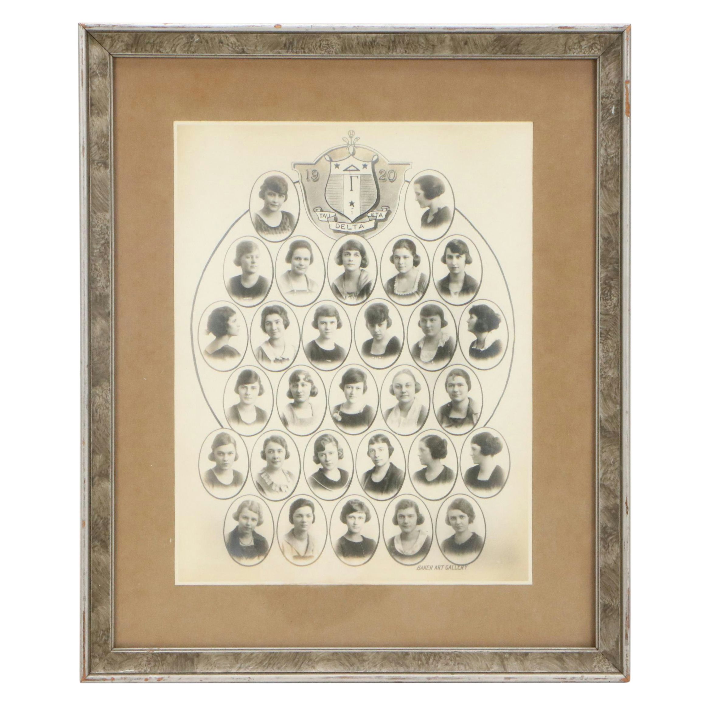 Digital Print After 1920 Portrait Roster for Tau Delta Eta Sorority