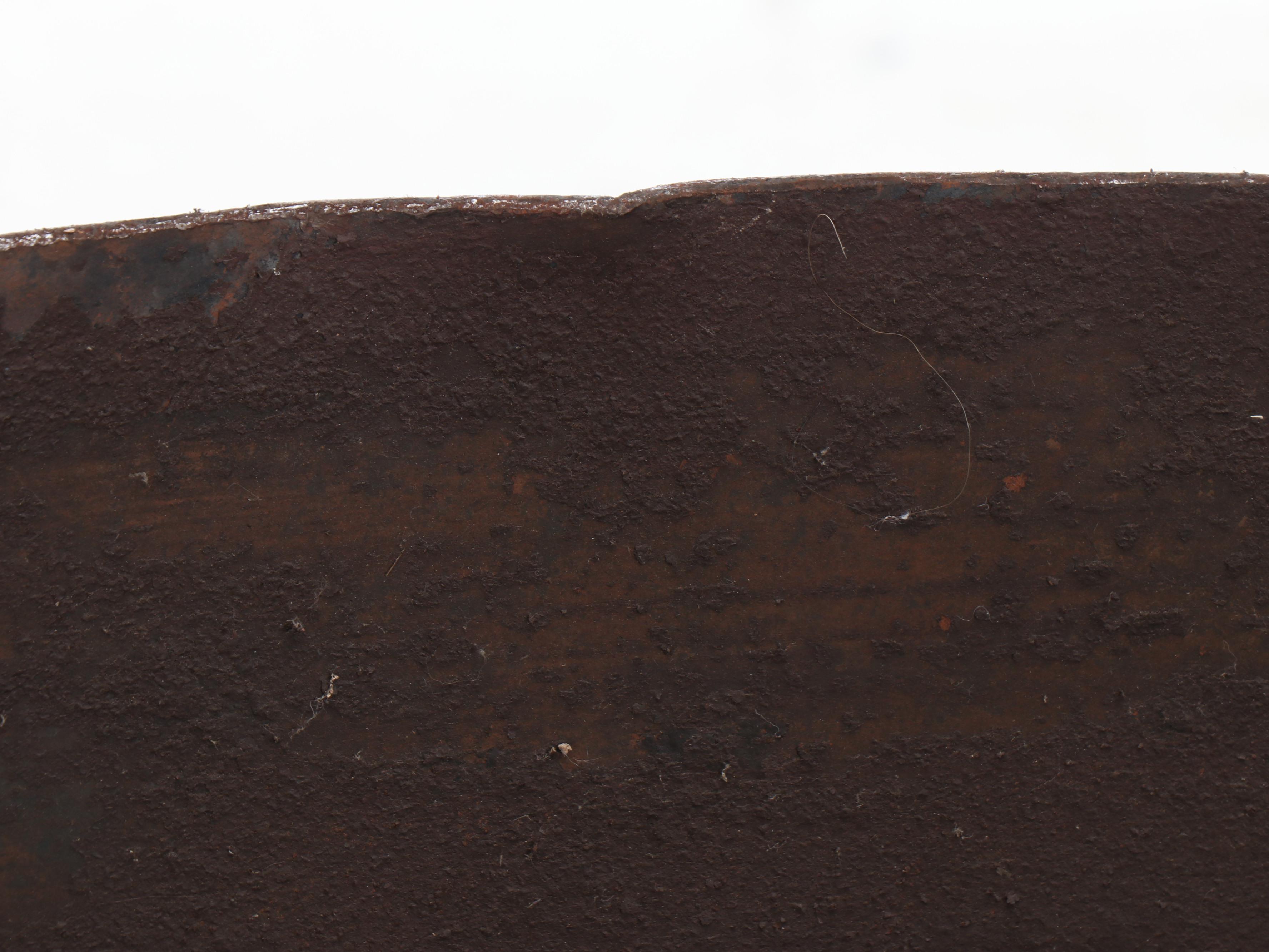 Round Oxidized Metal Handled Tray