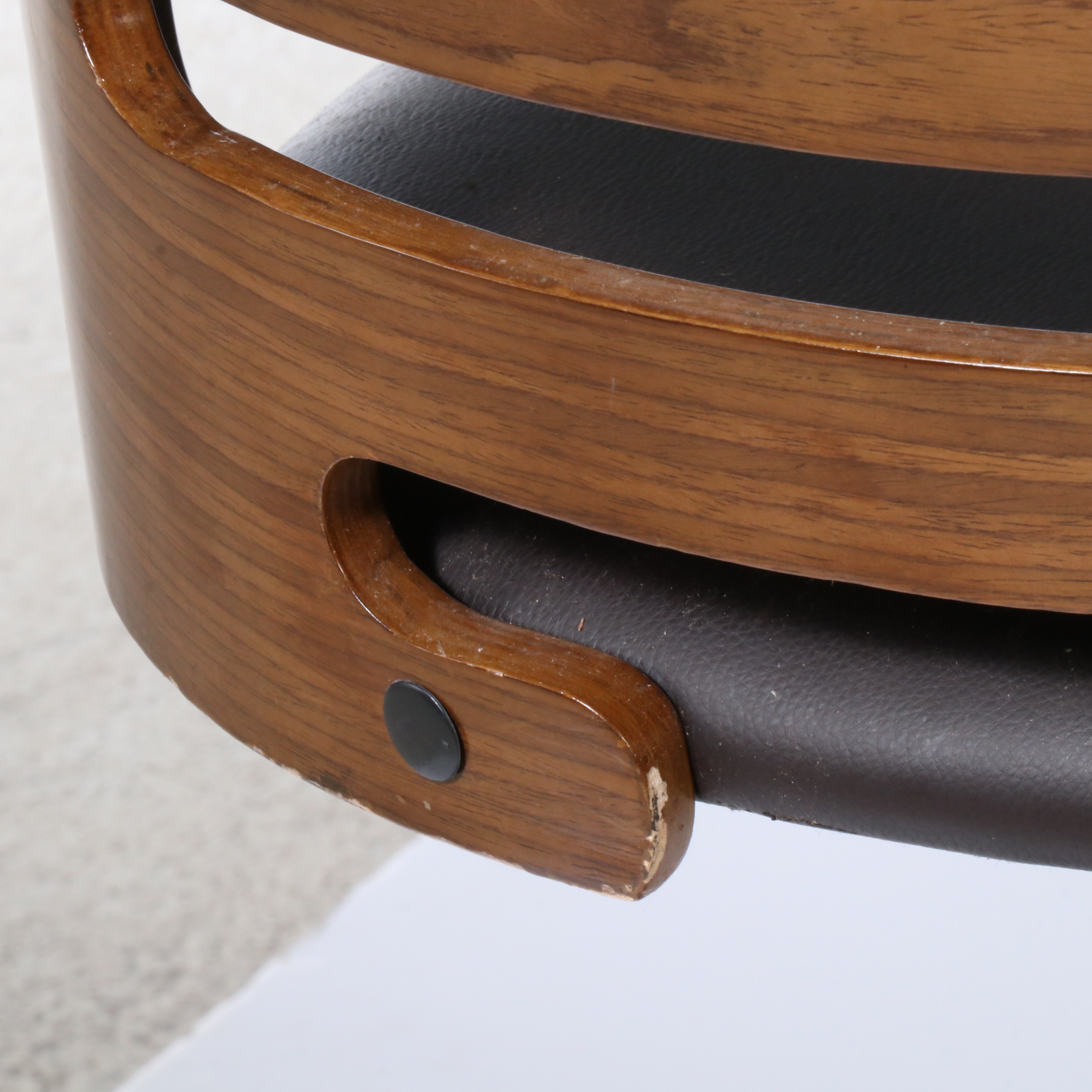 LumiSource Inc. Chrome and Plywood Adjustable Height Barstool