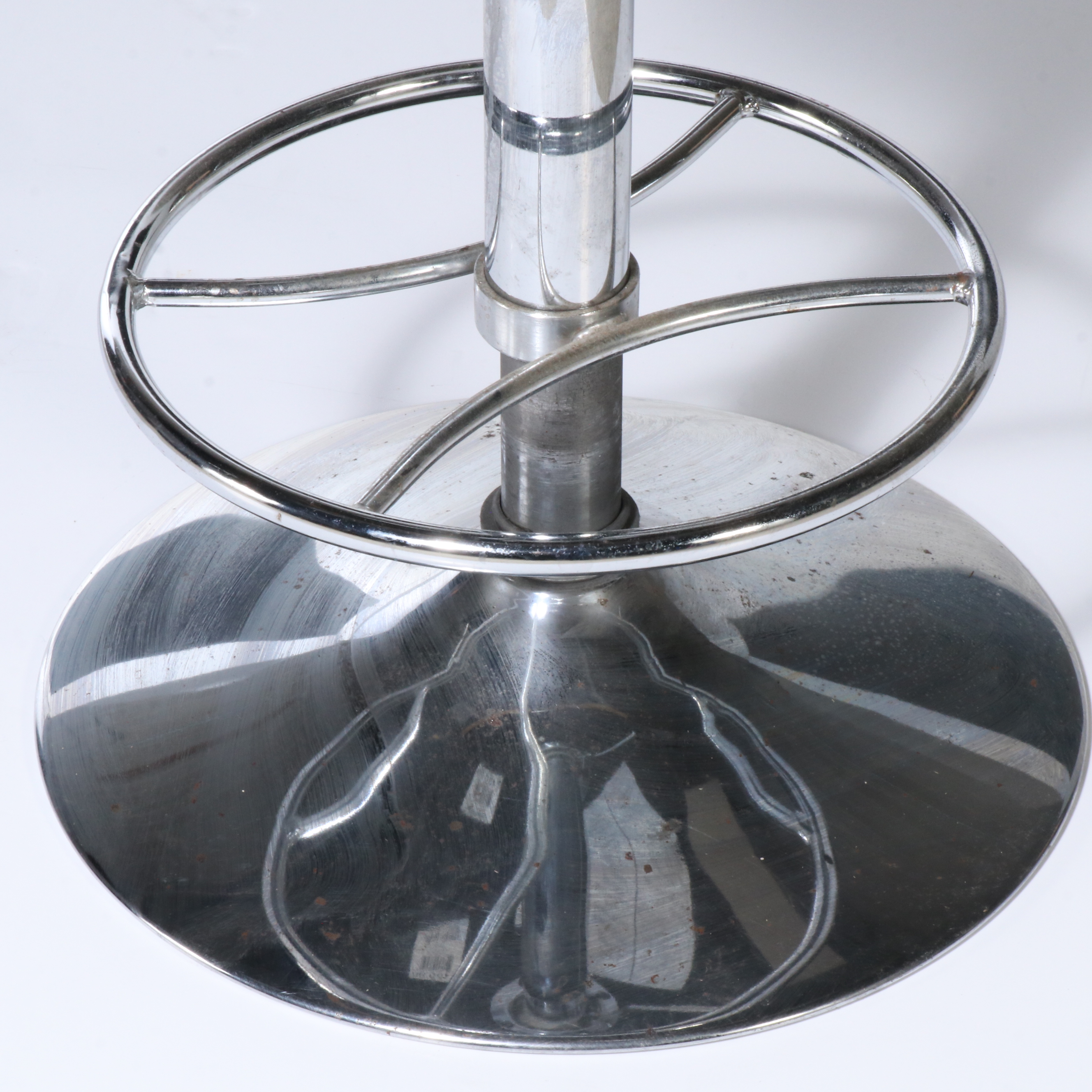 LumiSource Inc. Chrome and Plywood Adjustable Height Barstool