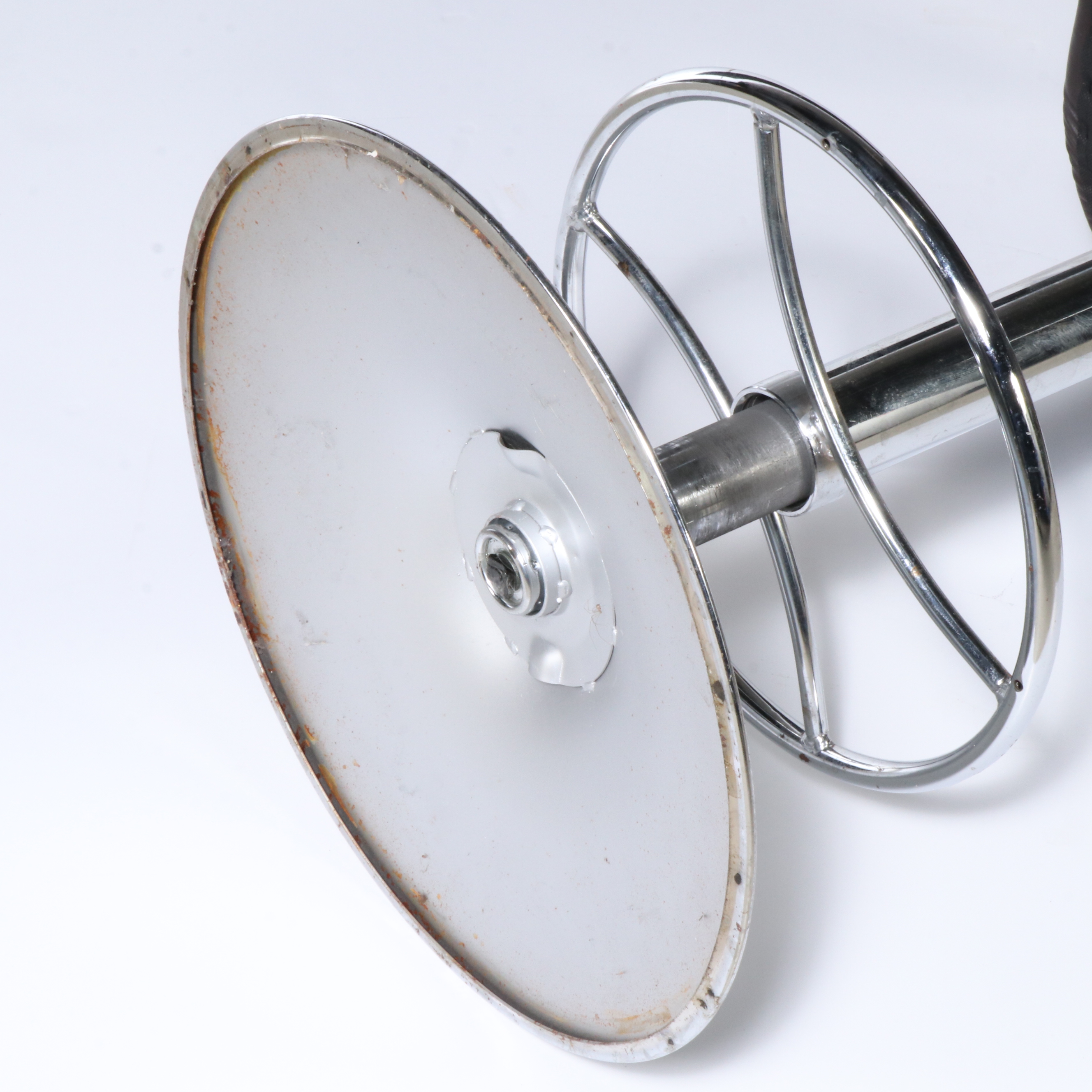 LumiSource Inc. Chrome and Plywood Adjustable Height Barstool