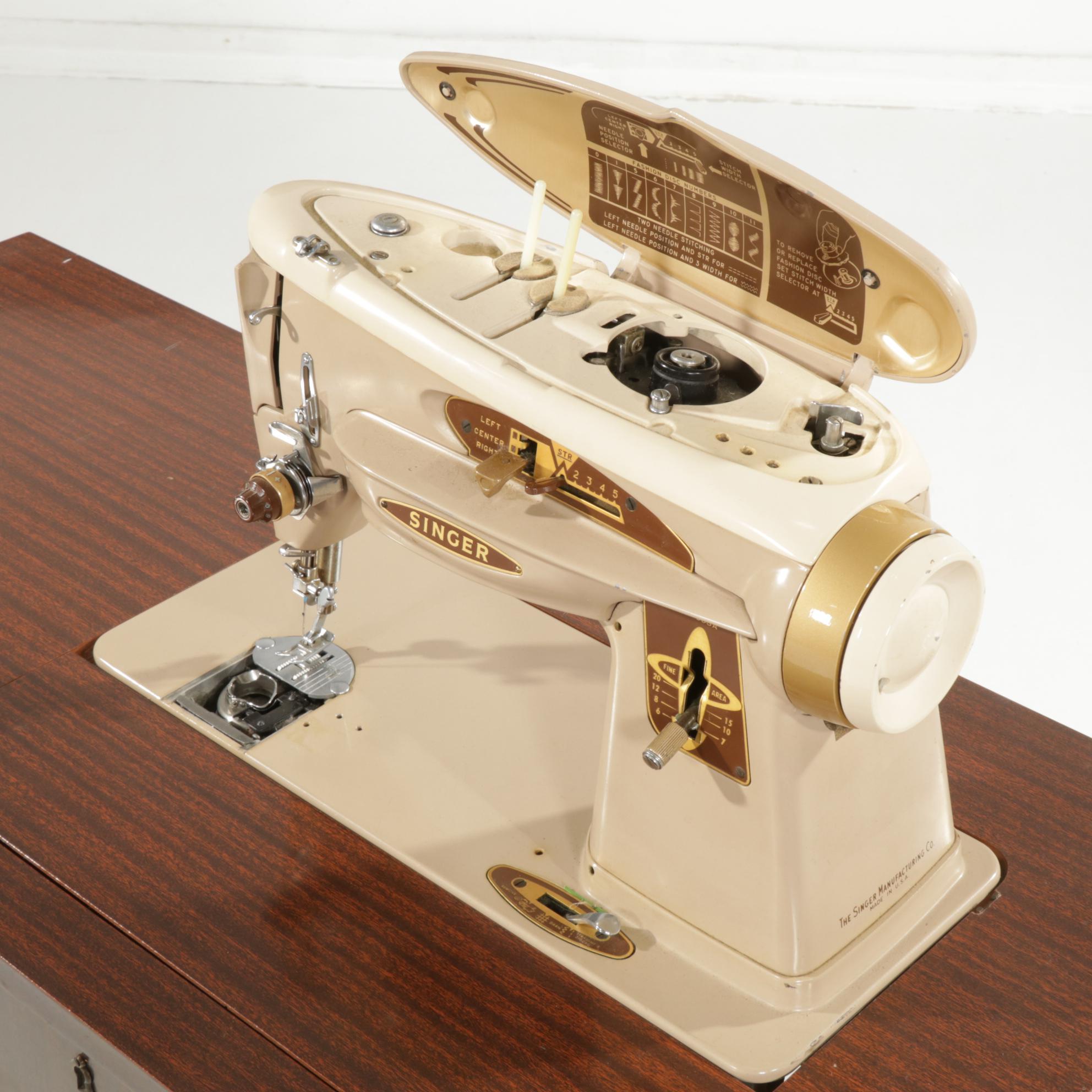 Singer Sewing Machine Table Model 503A, 1961