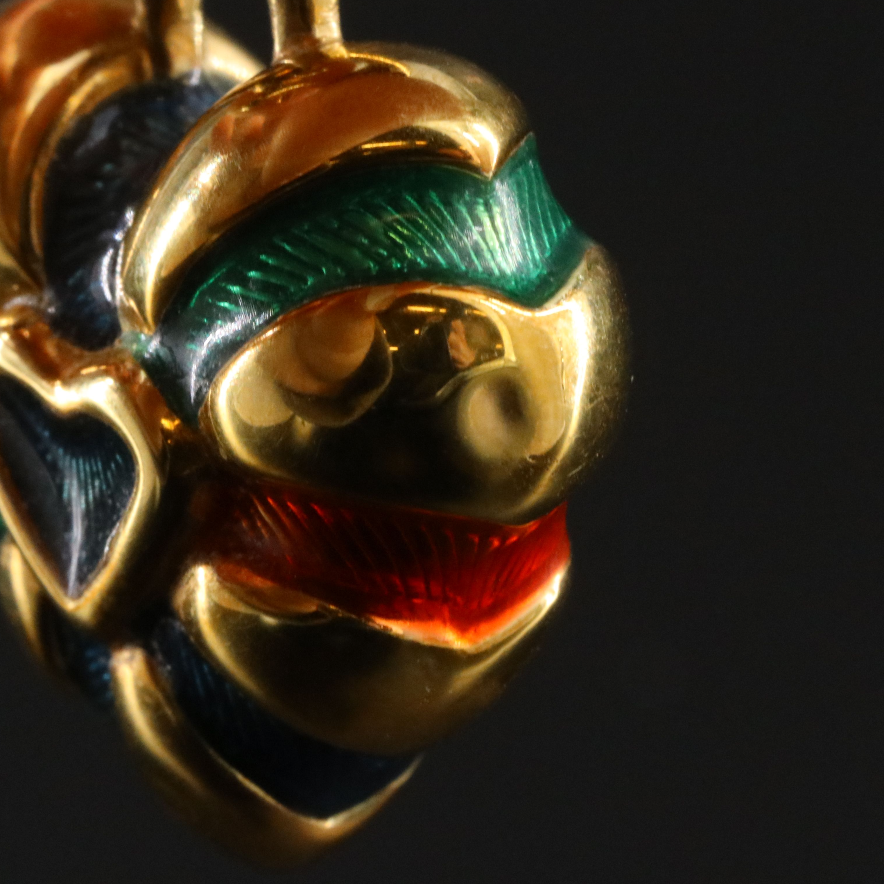 Chimento 18K Electroformed Multi Color Enamel Heart Pendant