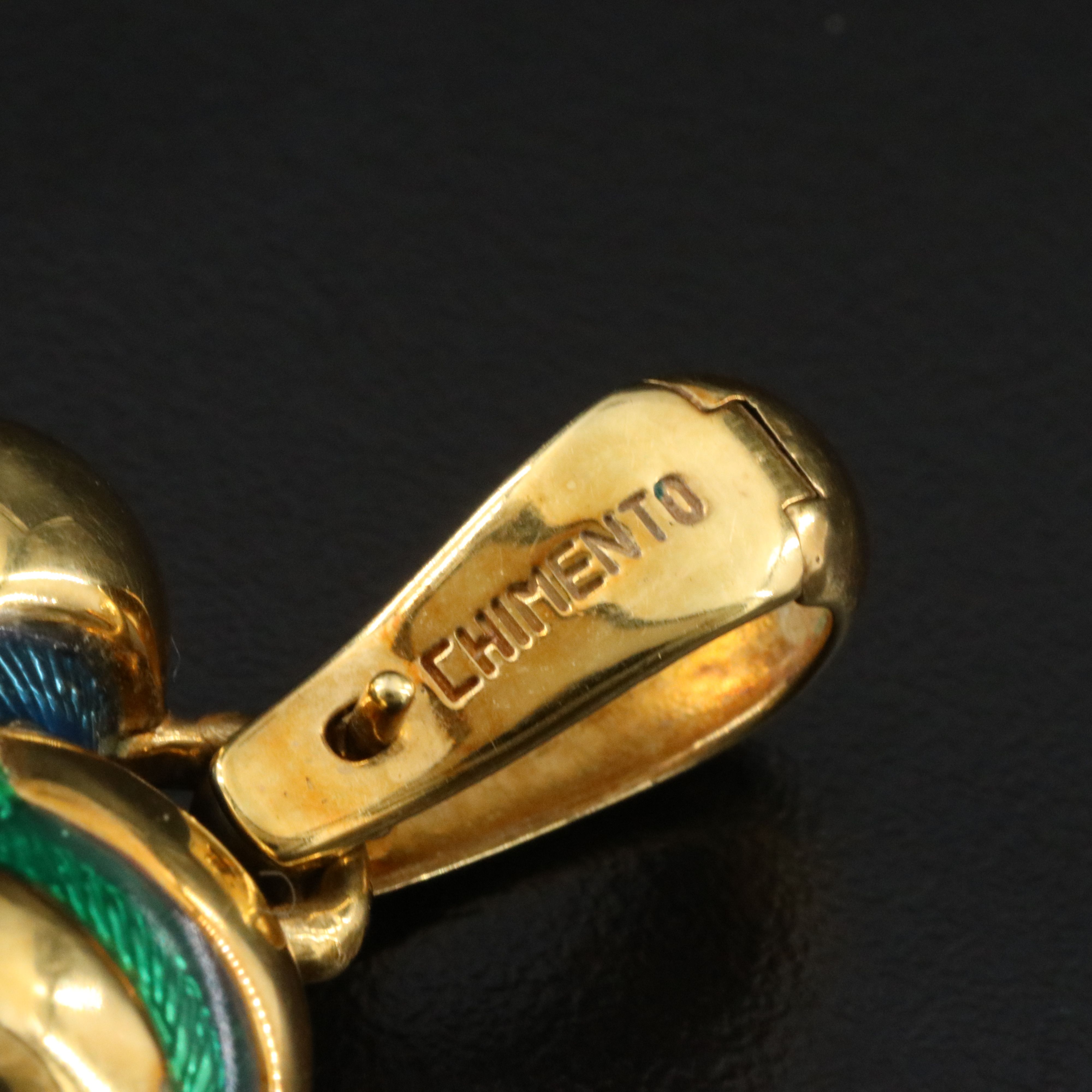 Chimento 18K Electroformed Multi Color Enamel Heart Pendant