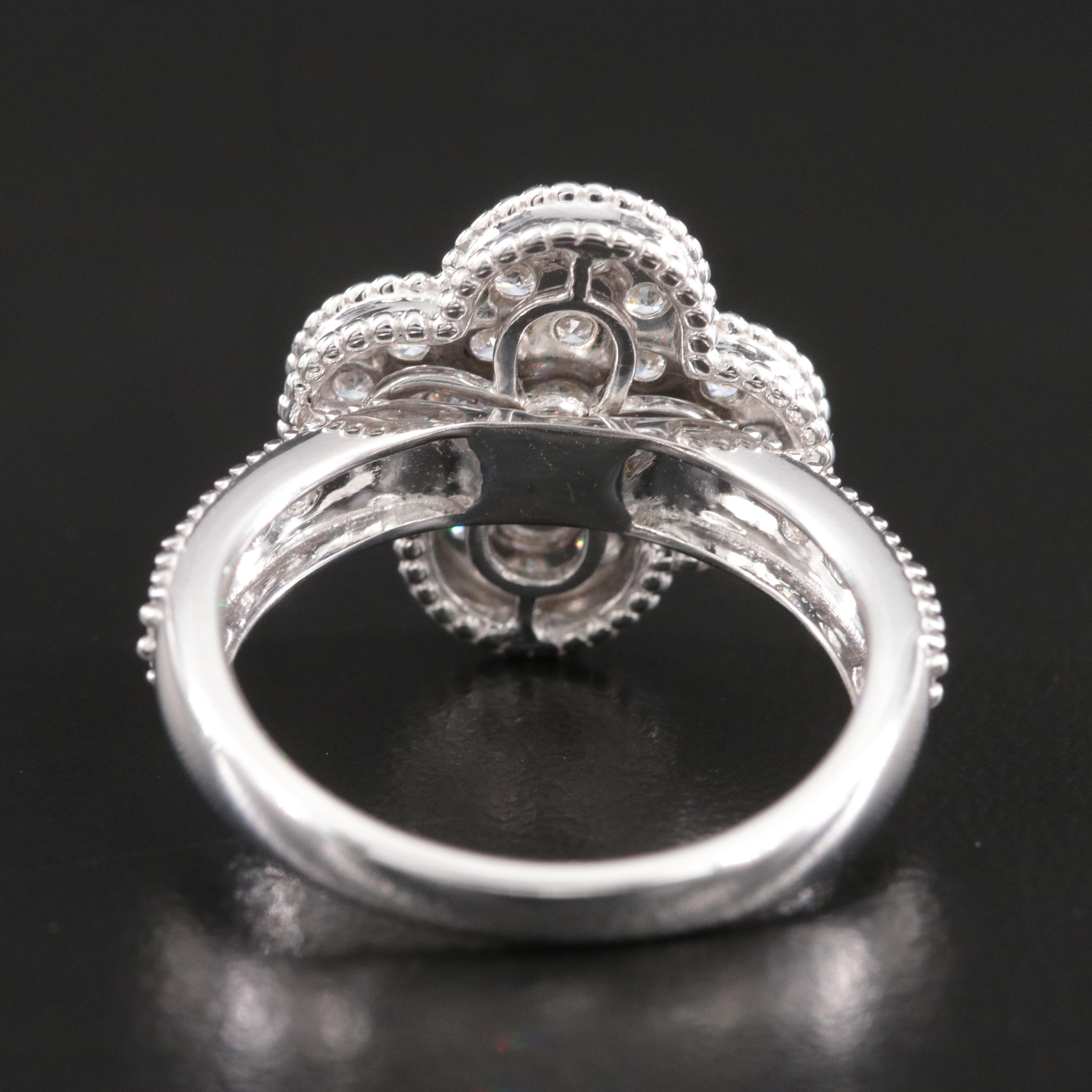 14K 1.25 CTW Lab Grown Diamond Quatrefoil Ring