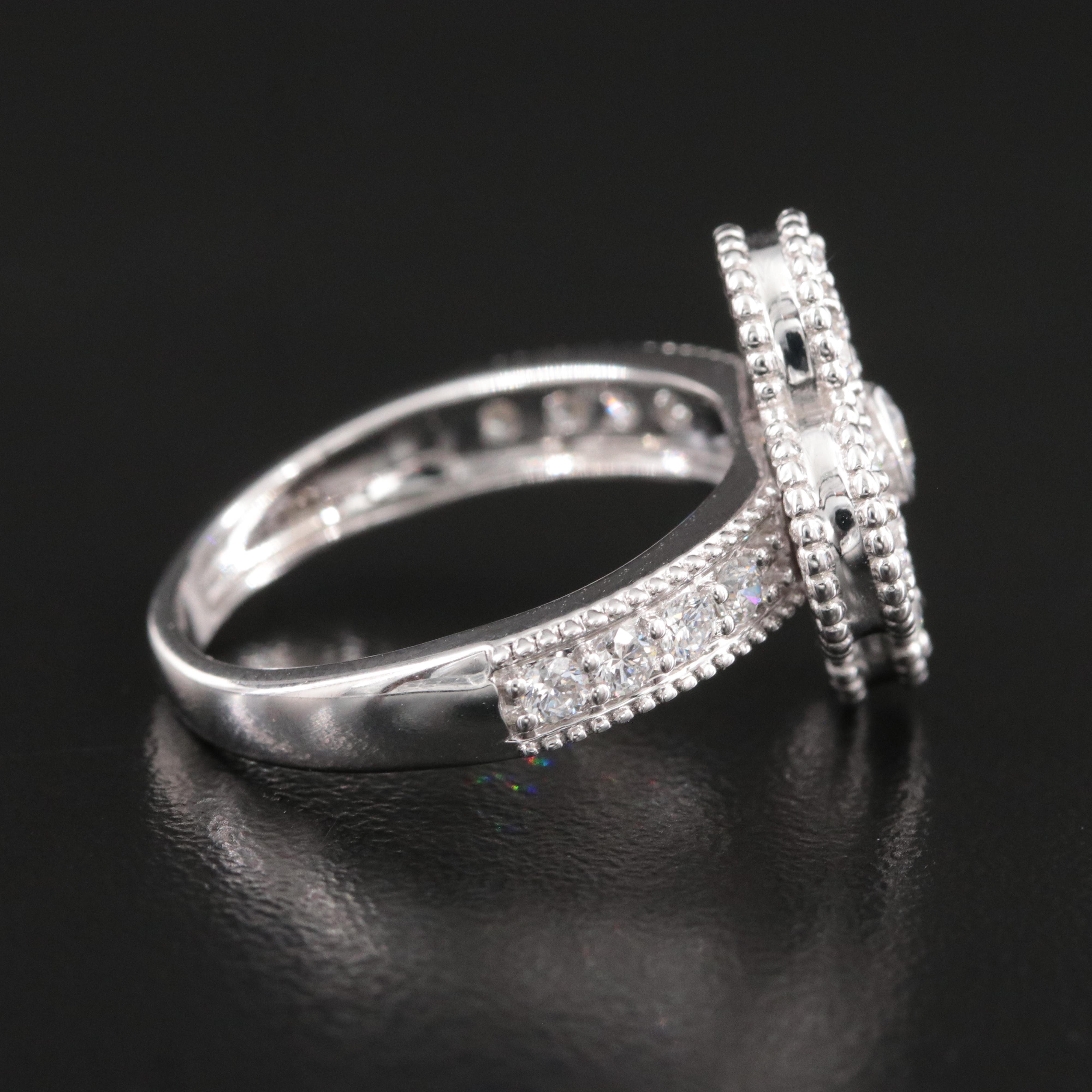 14K 1.25 CTW Lab Grown Diamond Quatrefoil Ring