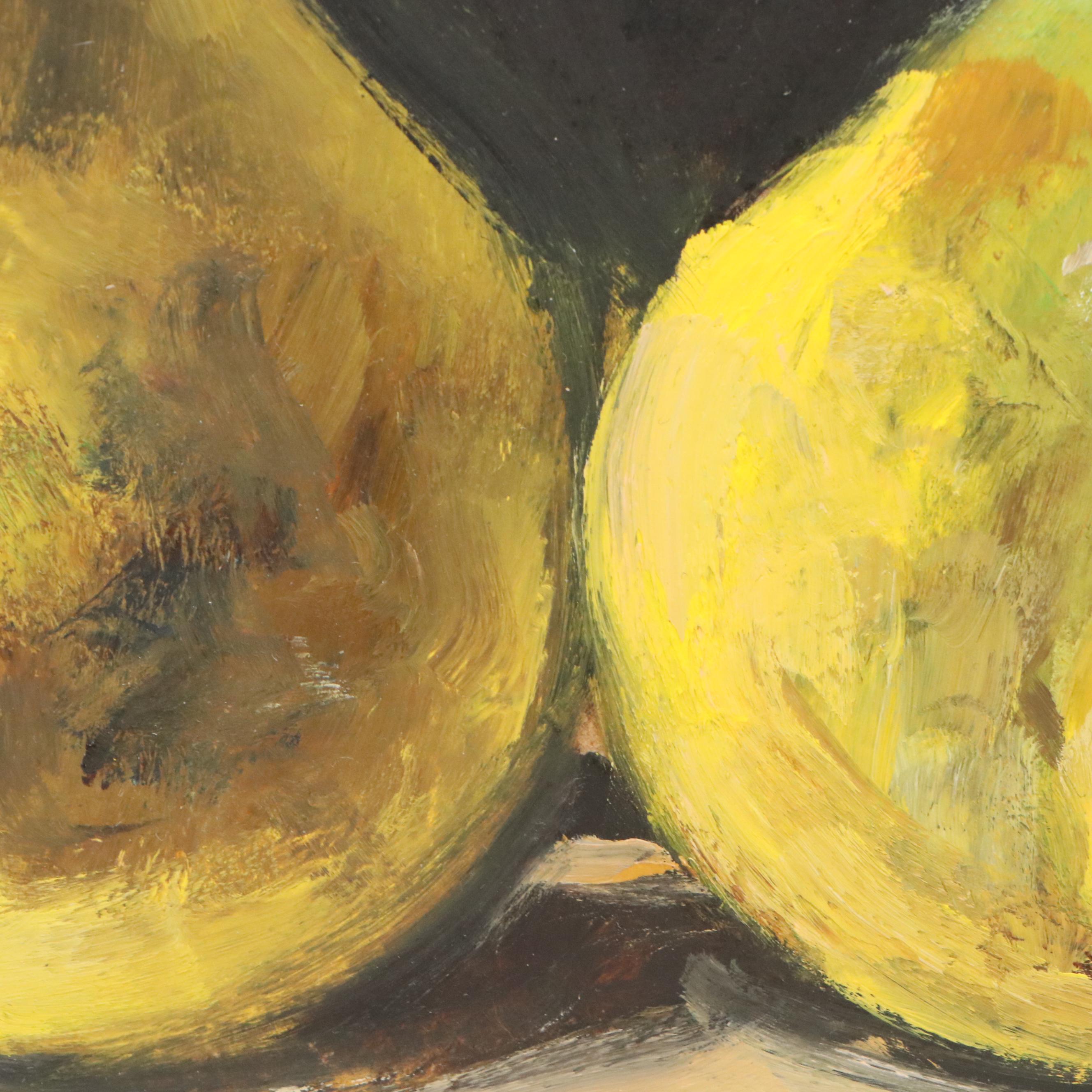 Natalia Demenko Still Life Oil Painting of Pears, 21st Century