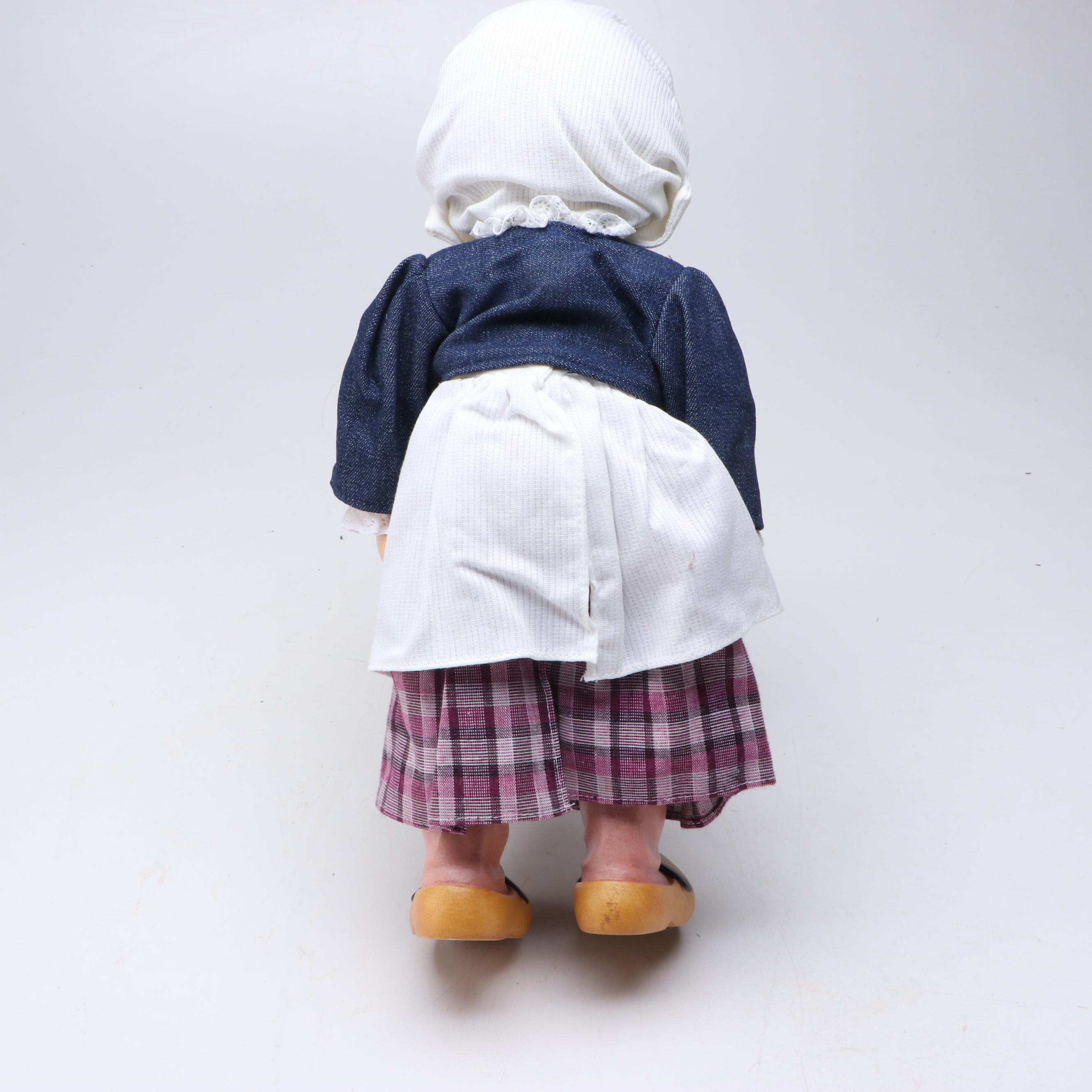 Italian Arianna "Evelina" Bisque Doll and ANRI "Margarite" Wood Doll by Juan Fer