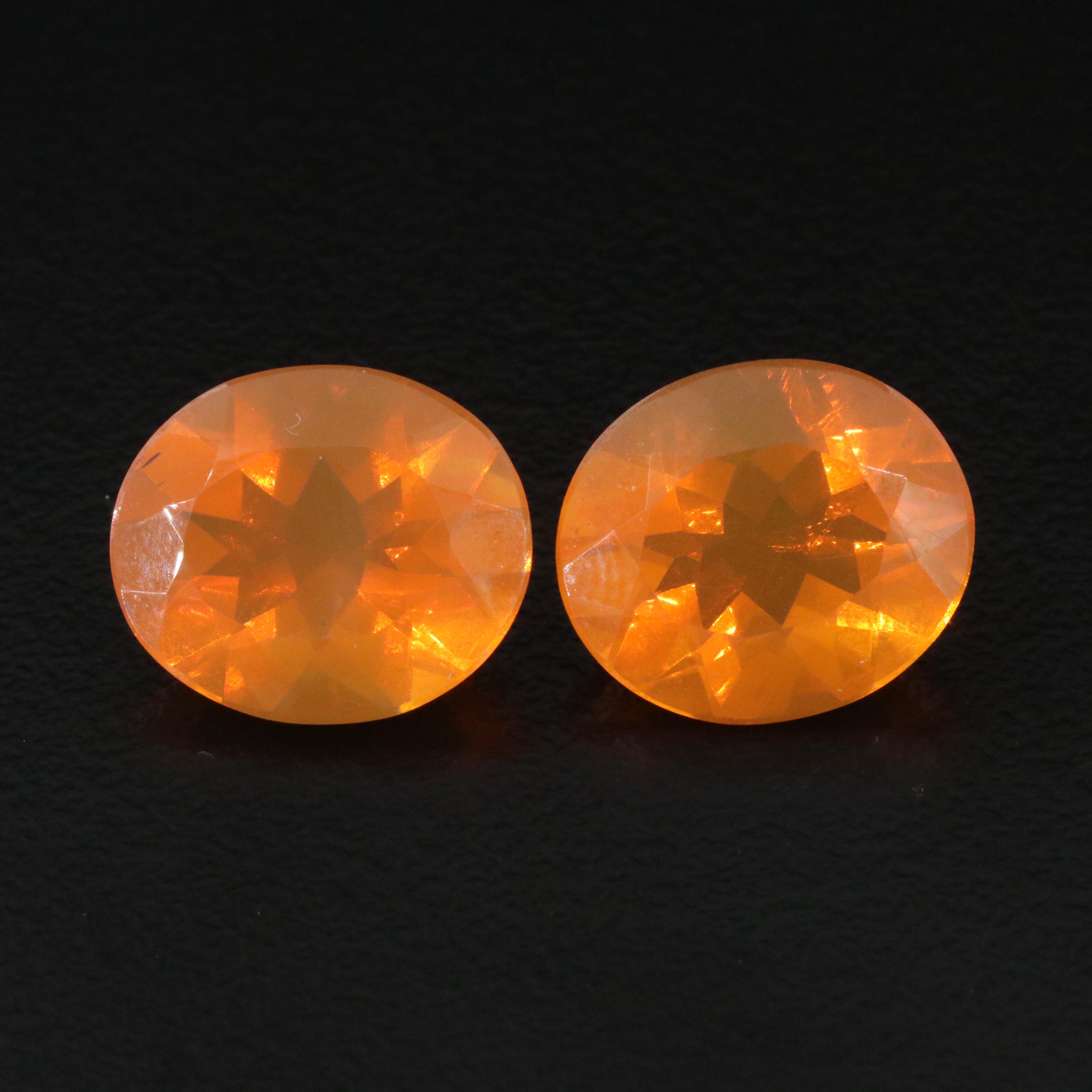 Loose 10.66 CTW Fire Opal Pair