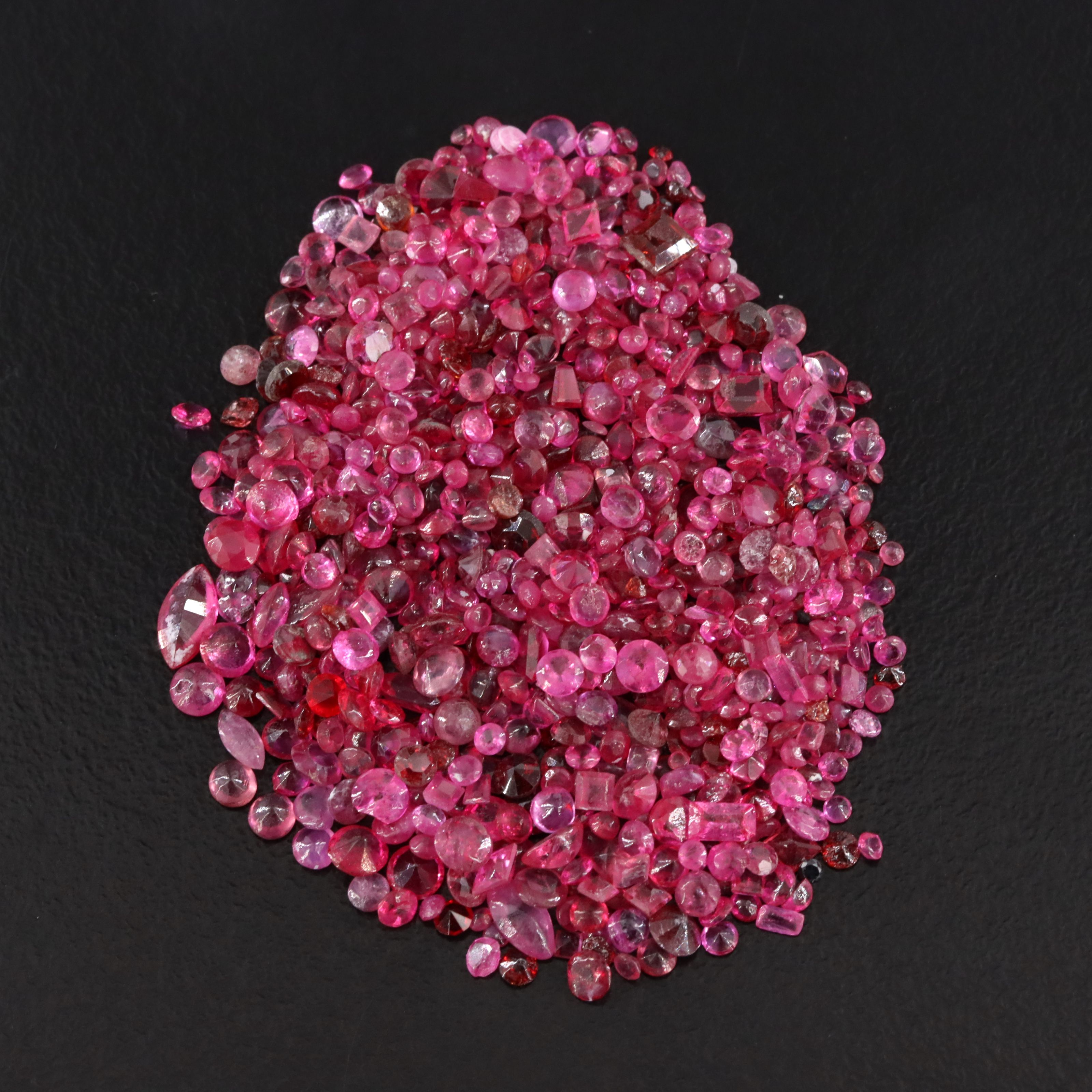 Loose 37.50 CTW Ruby and Garnet Melee