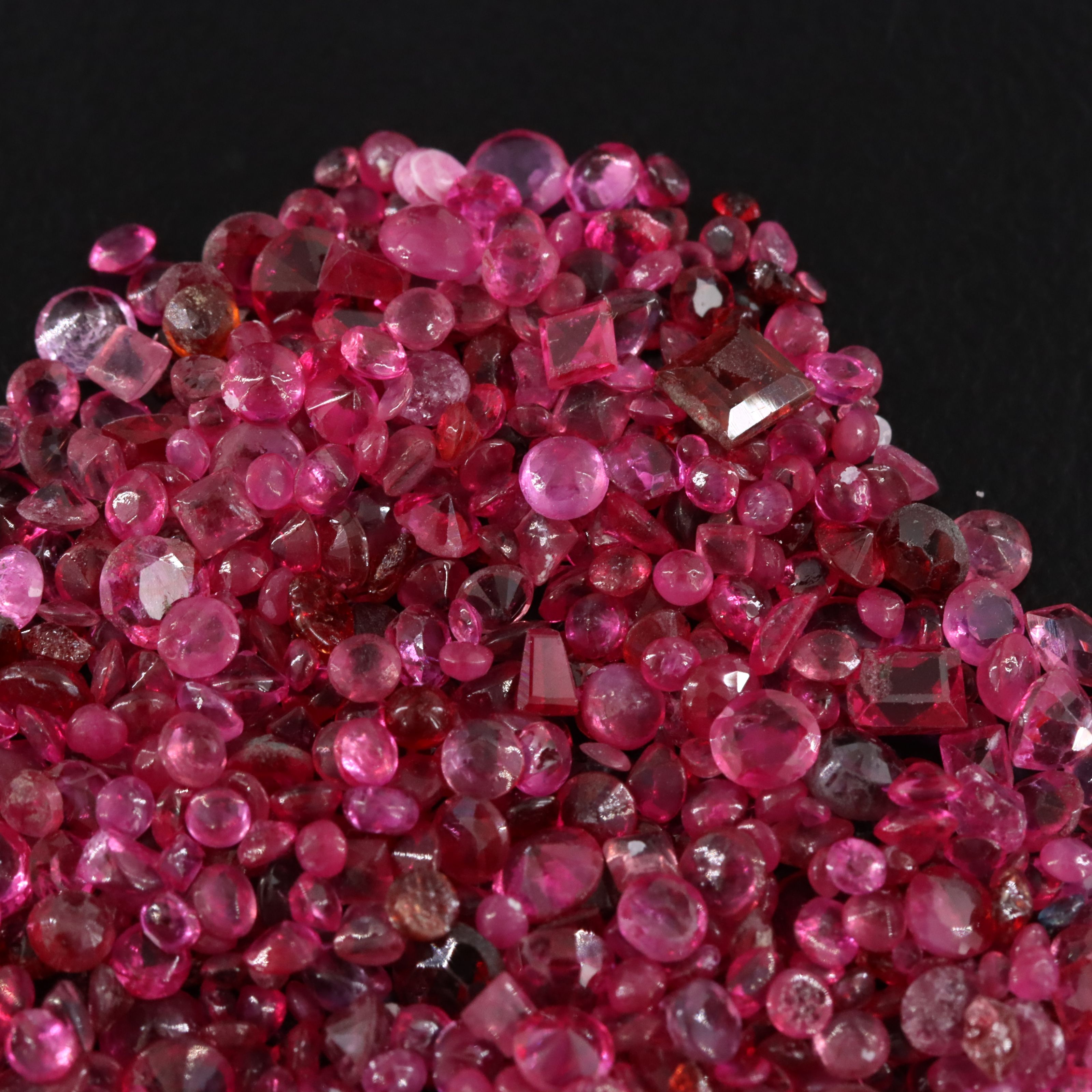 Loose 37.50 CTW Ruby and Garnet Melee