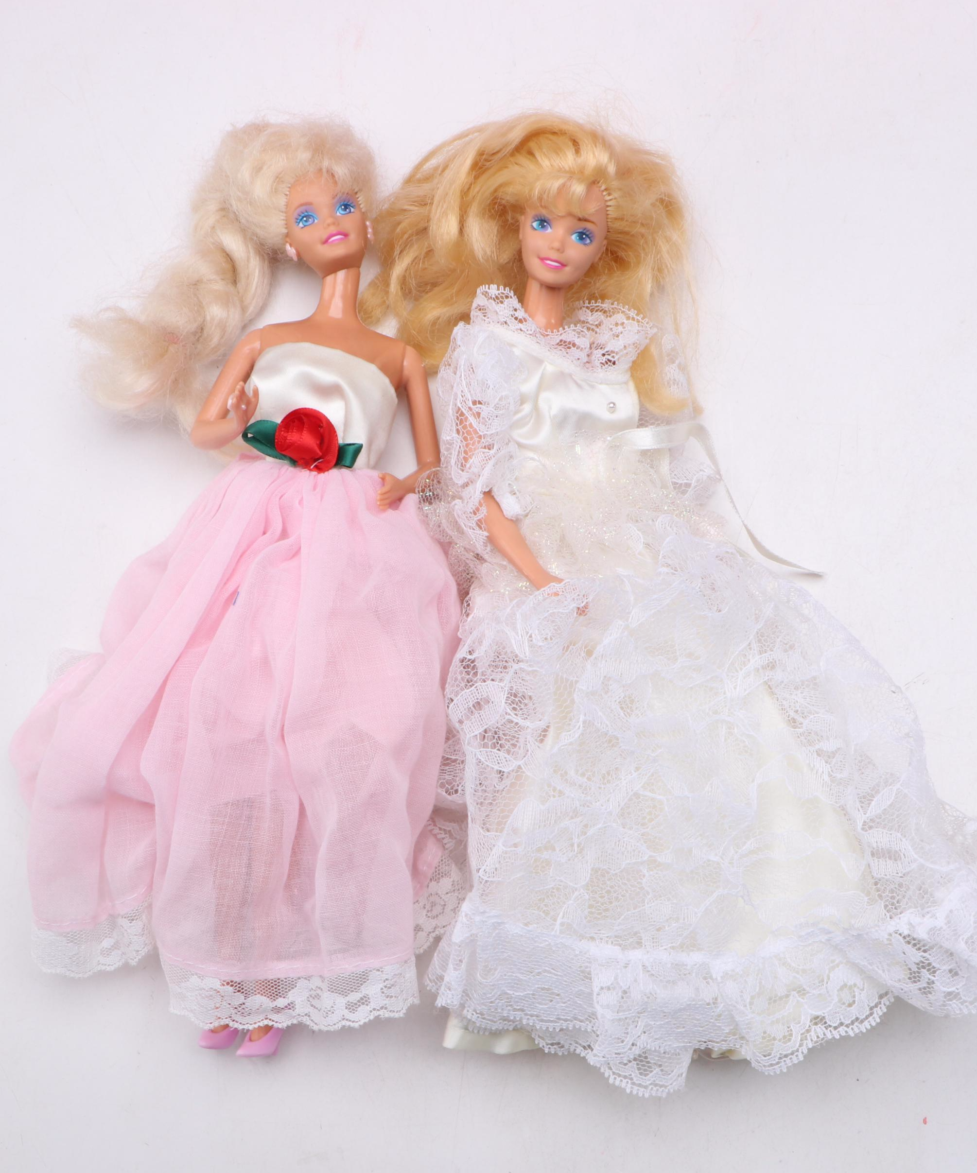 Mattel 1966 Barbie Dolls with Doll Trunks, Clothing, and Accessories