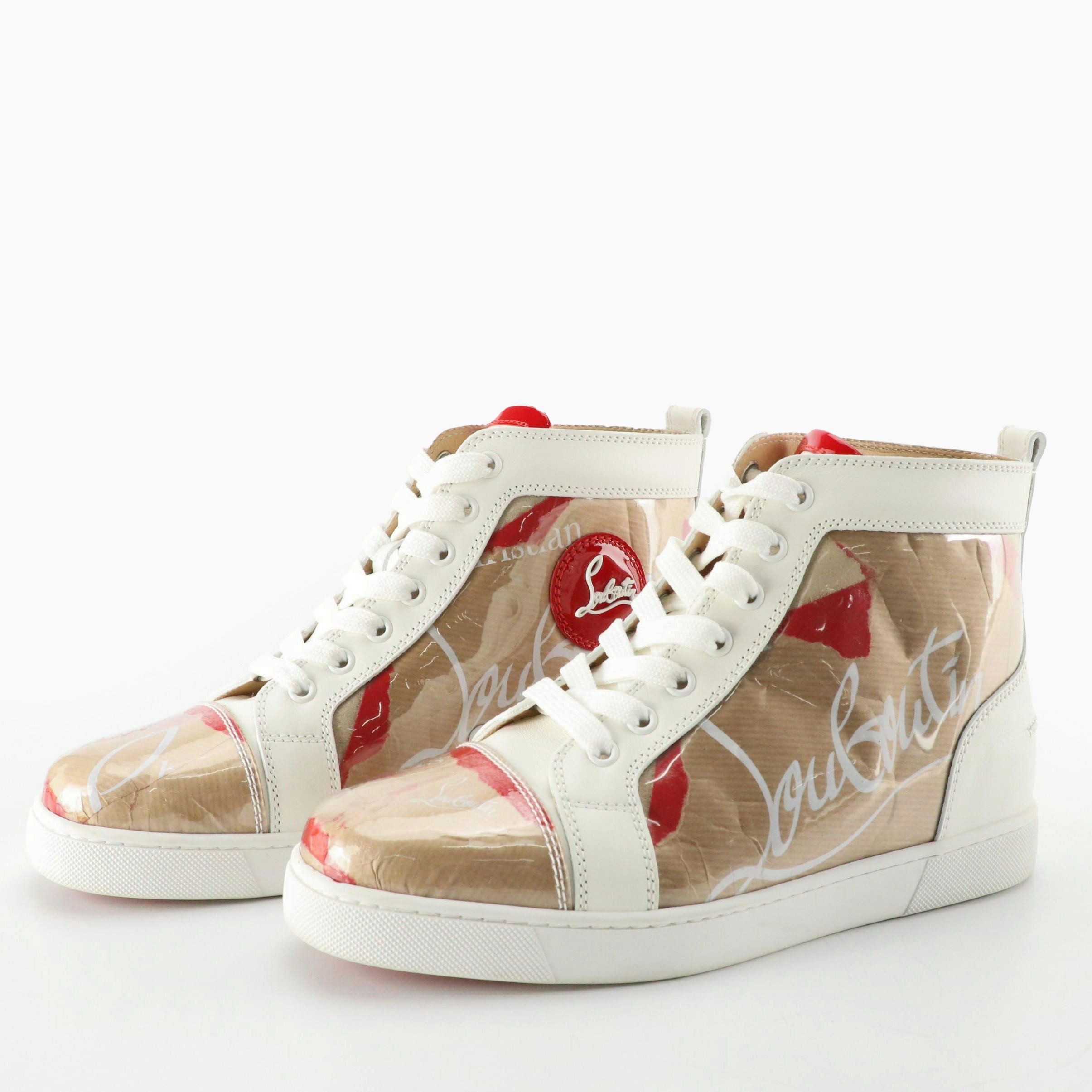 Christian Louboutin Flat Loubi Kraft/PVC/Patent Leather Limited Edition Sneakers