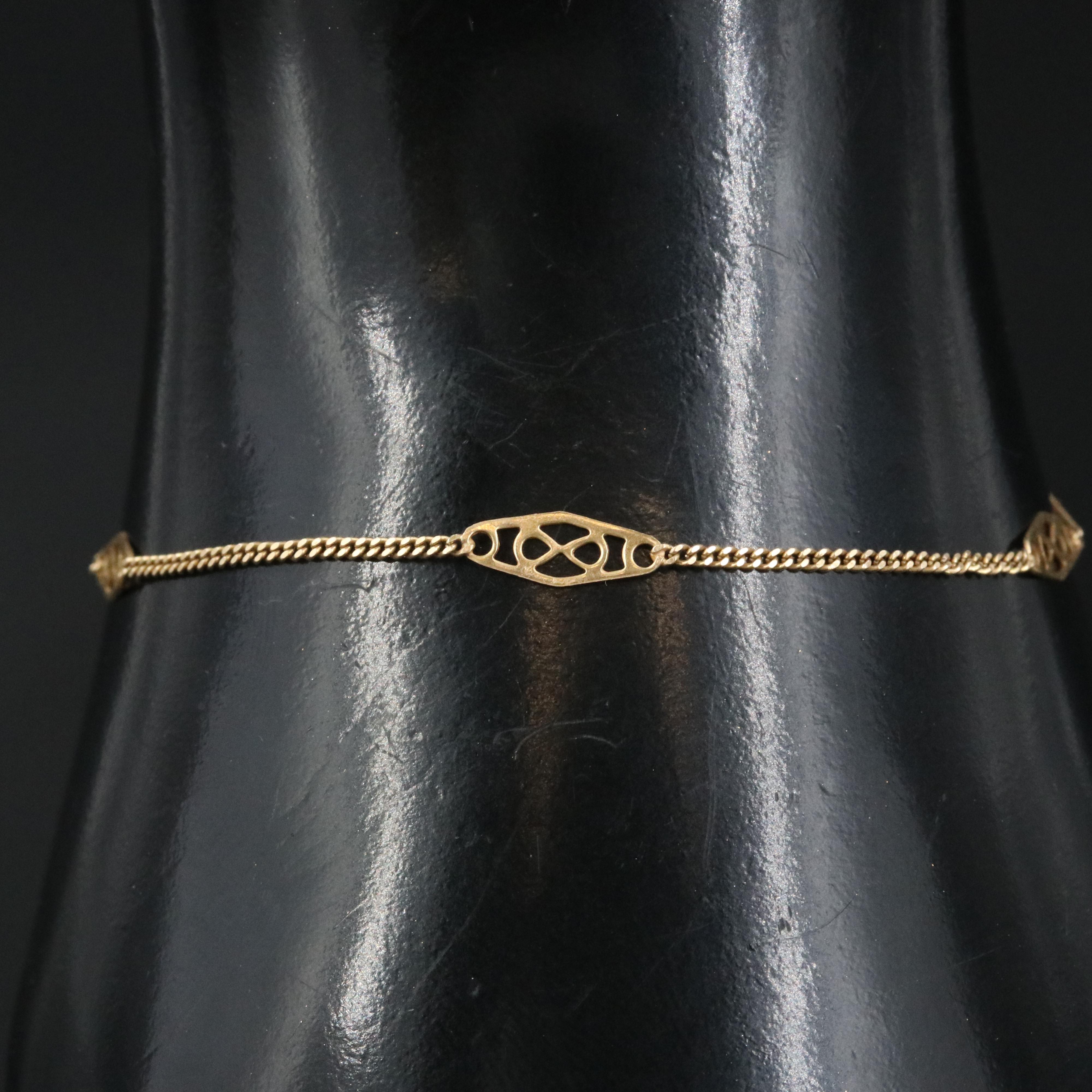 14K Station Bracelet