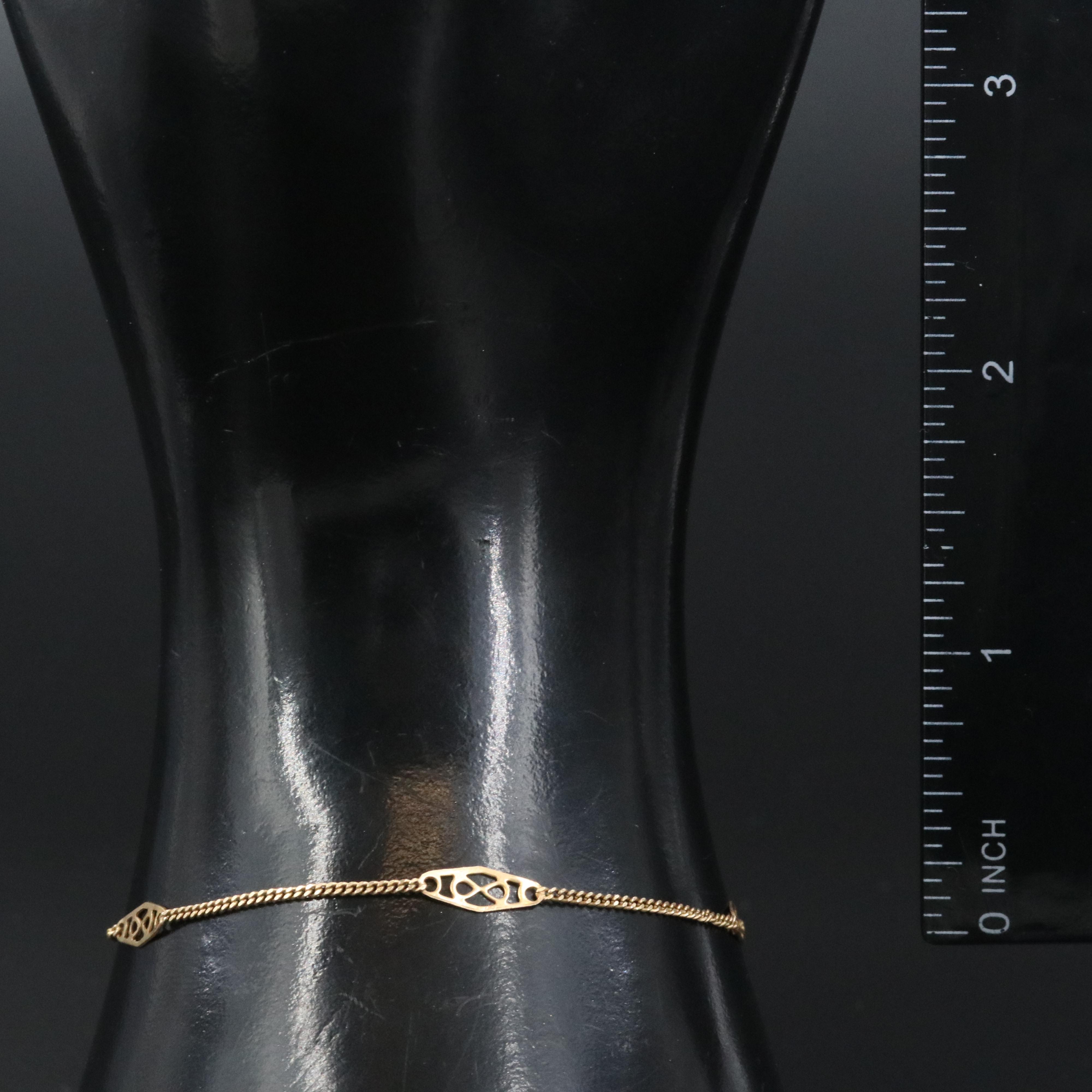 14K Station Bracelet