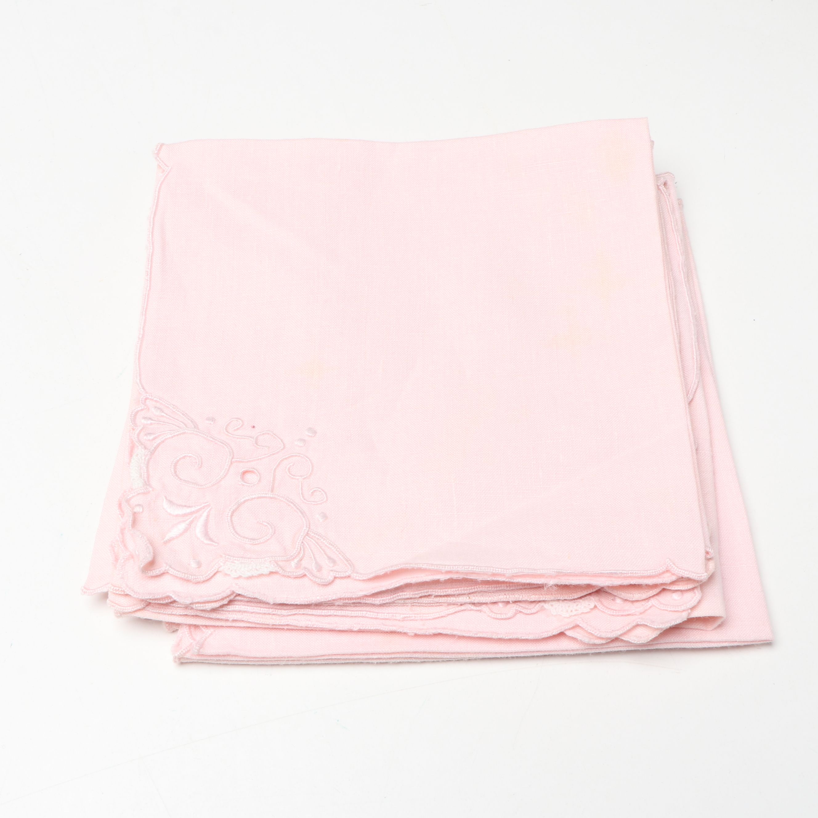 April Cornell Beach Themed Cotton Place Mats, Pink Napkins and More Table Linens