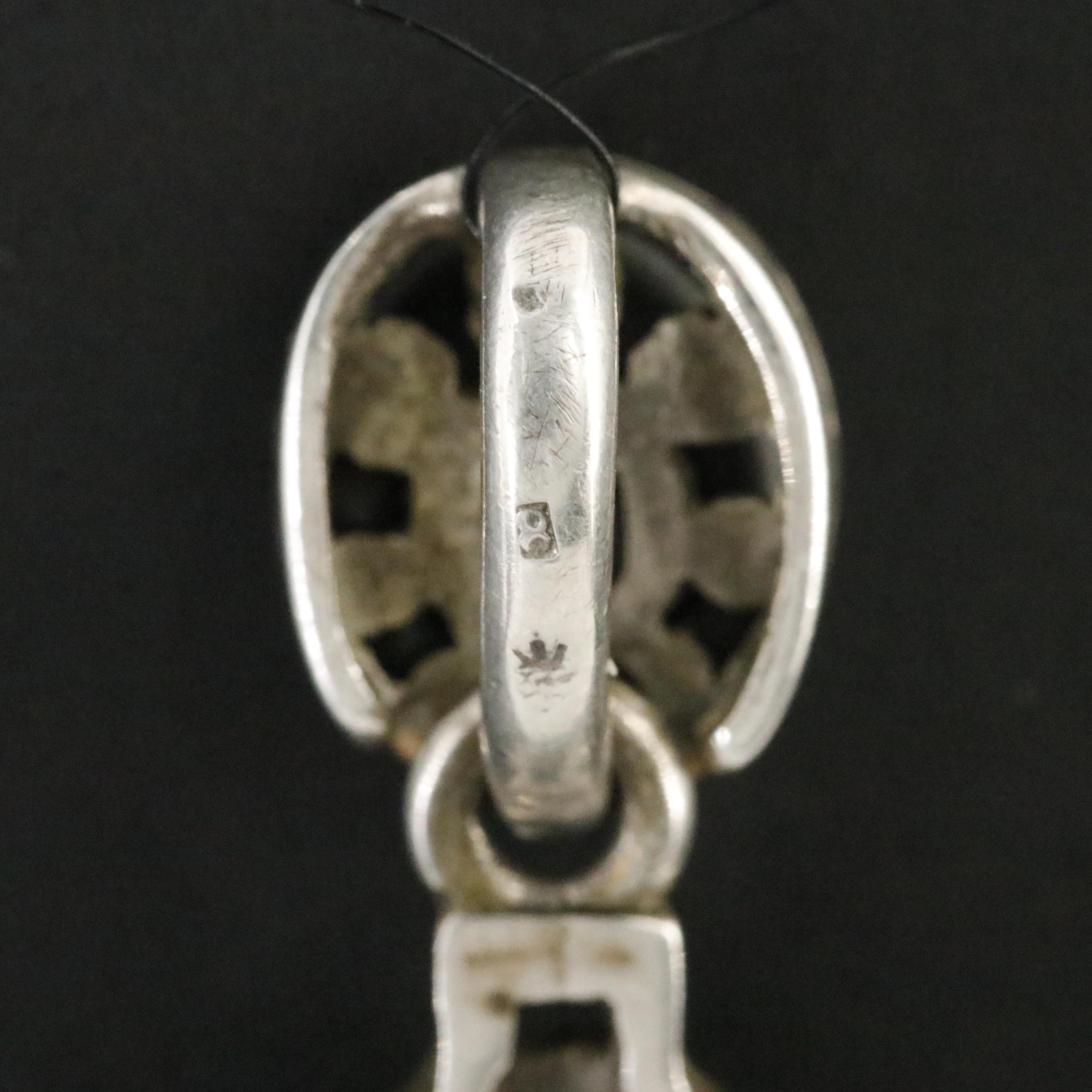 800 Silver Diamond, Ruby, and Sapphire Cross Pendant