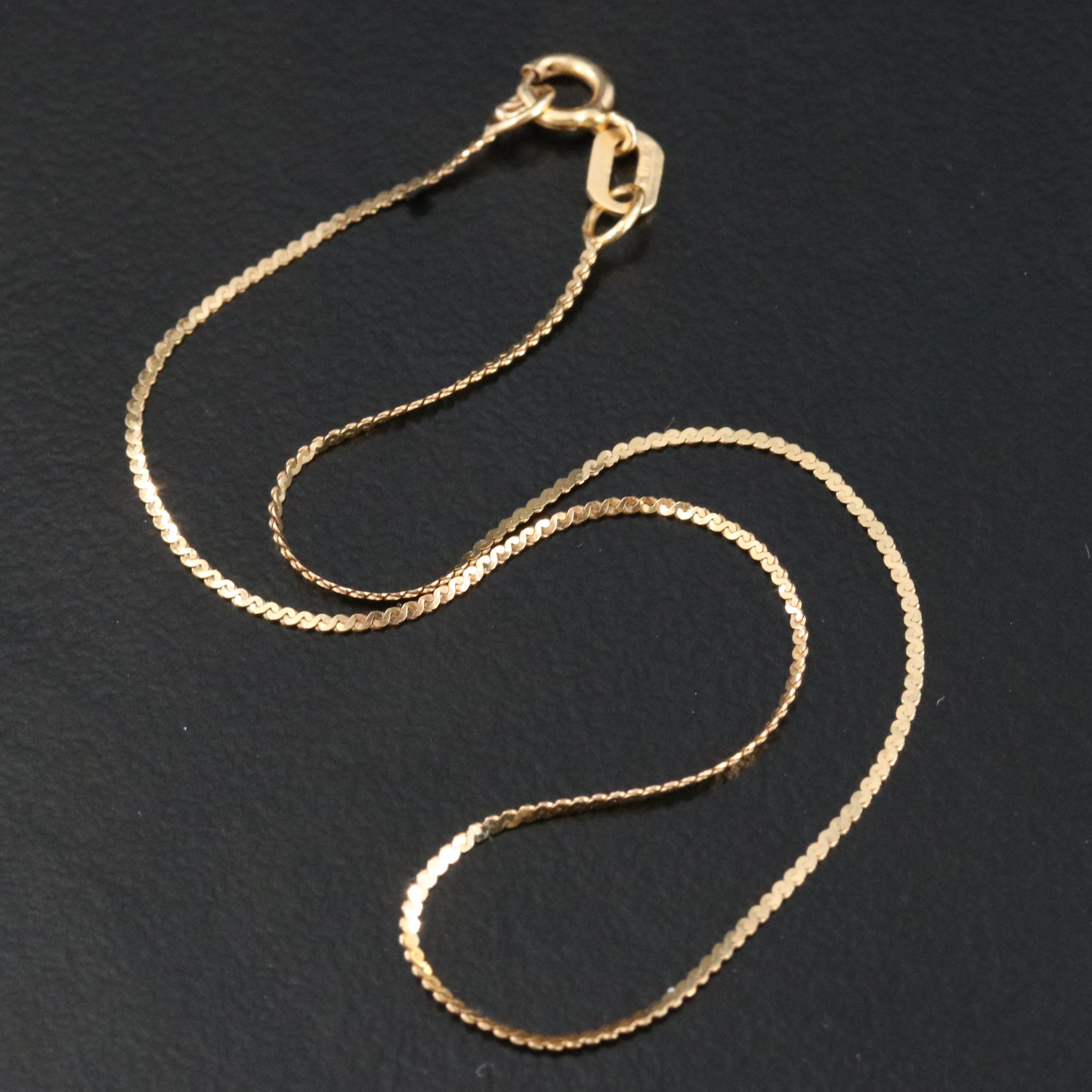 14K Serpentine Chain Bracelet