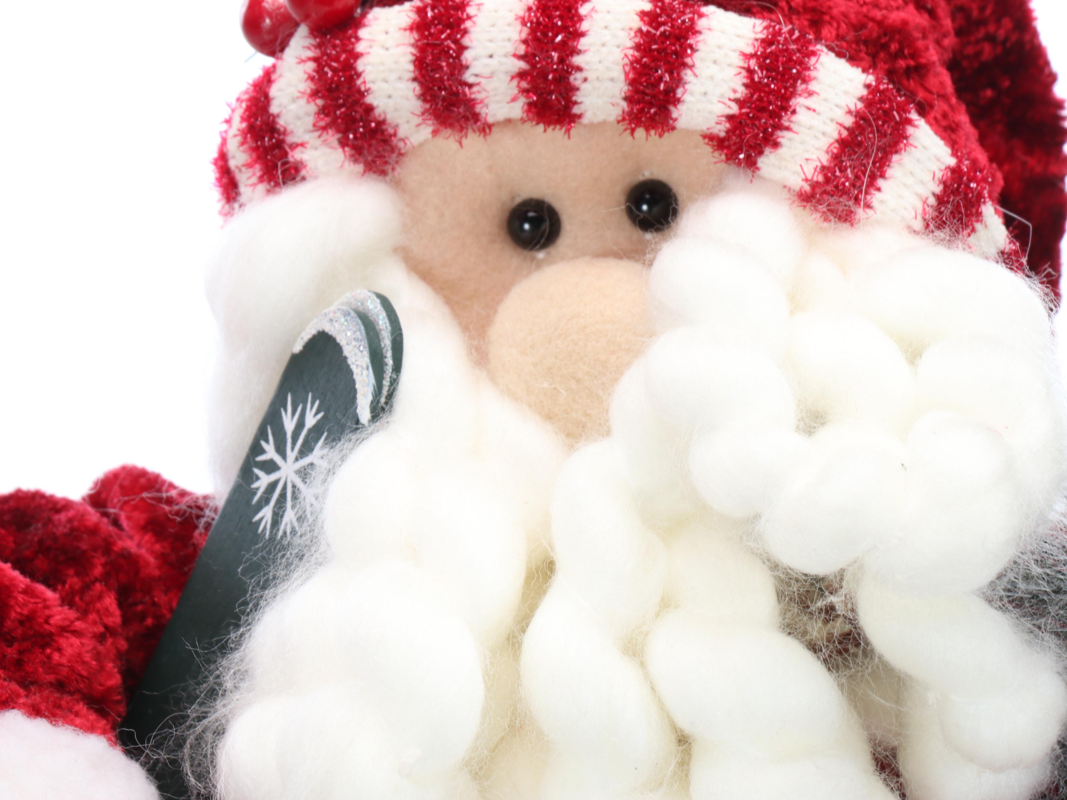 Adjustable Legged Snowman and Santa Claus