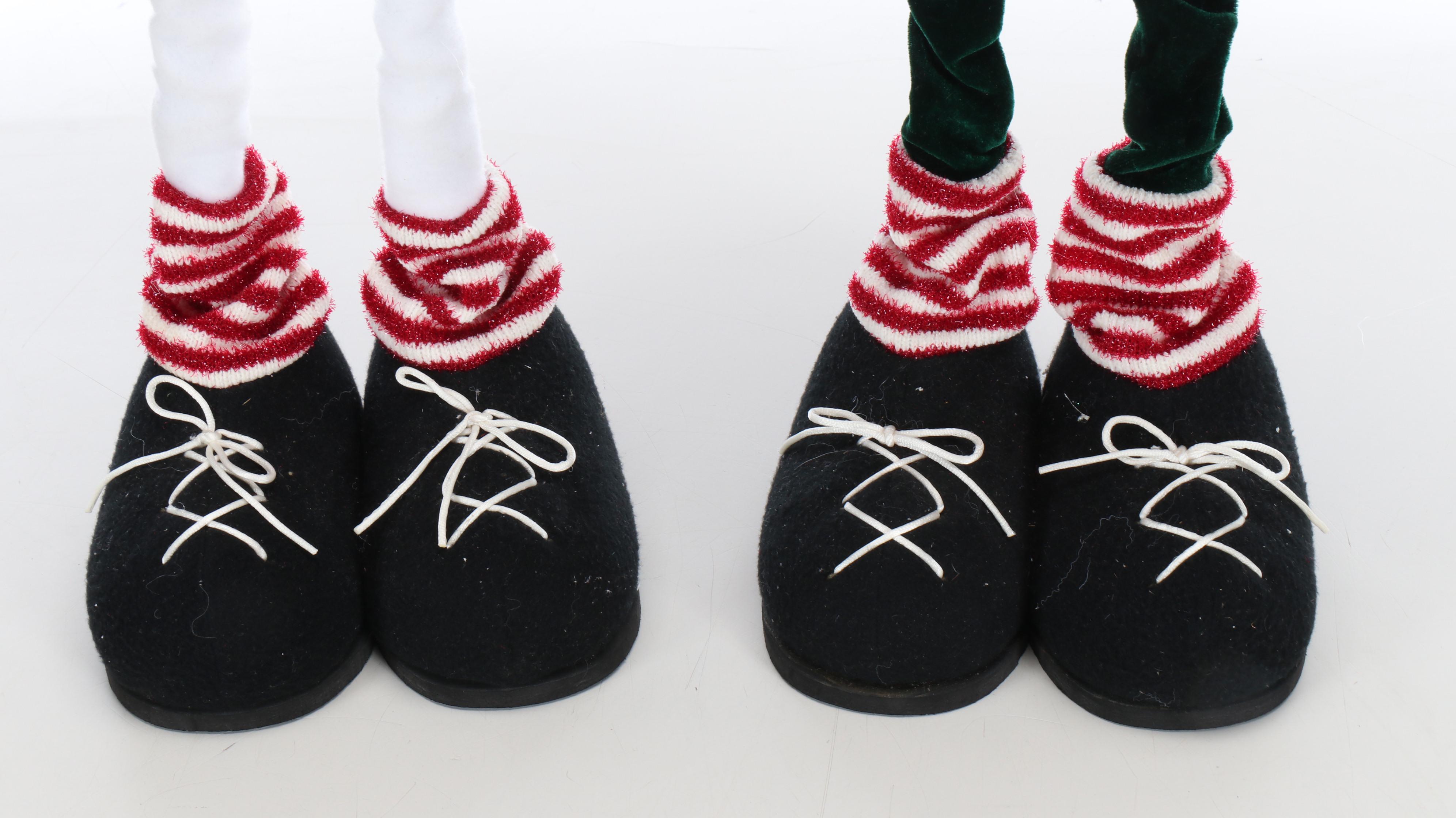 Adjustable Legged Snowman and Santa Claus