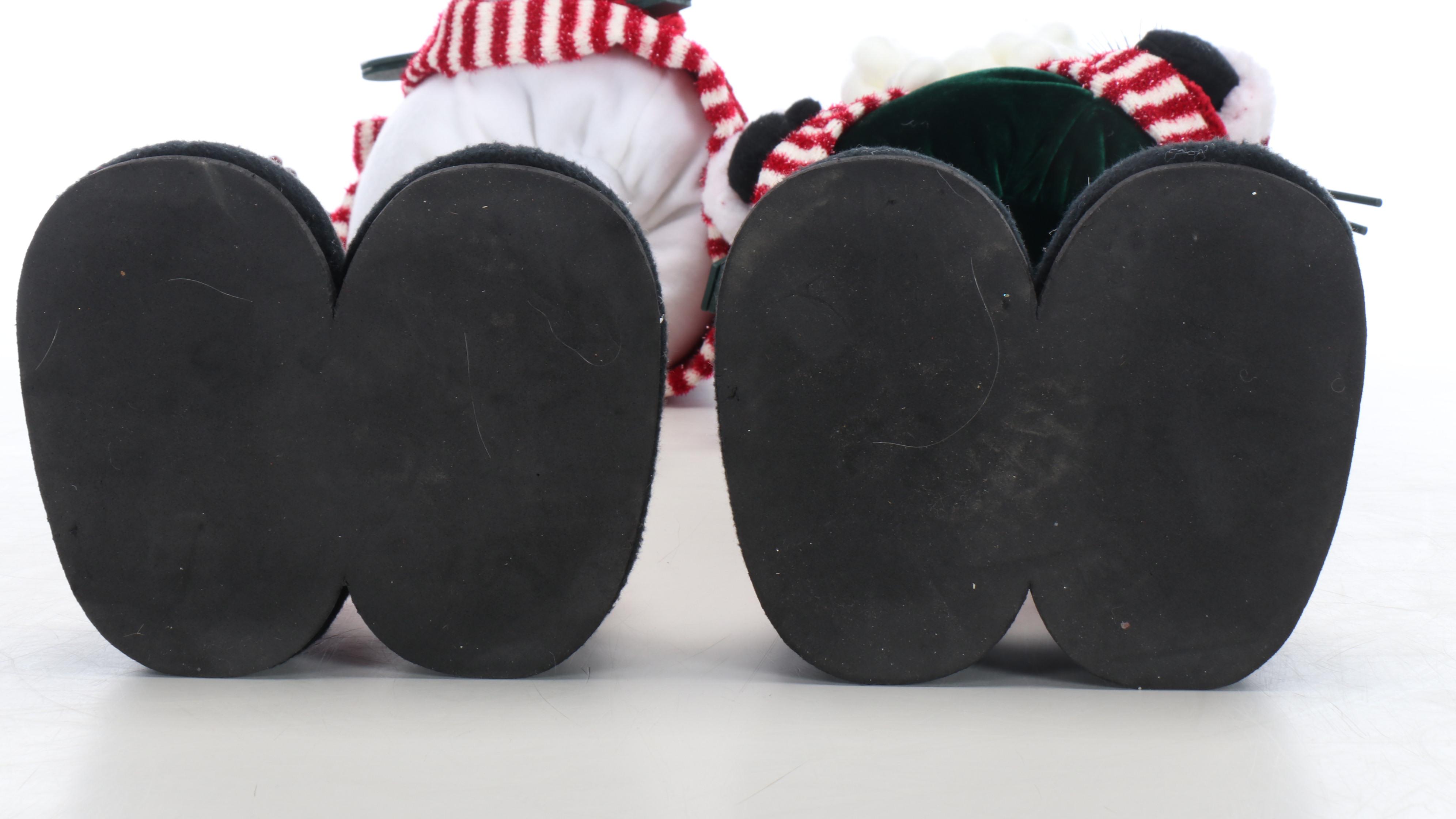 Adjustable Legged Snowman and Santa Claus