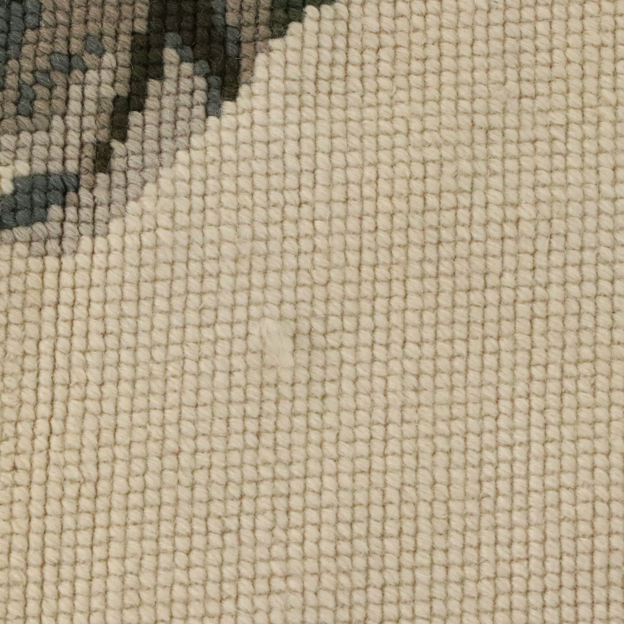 5'7 x 8'8 Handmade Floral Needlepoint Area Rug